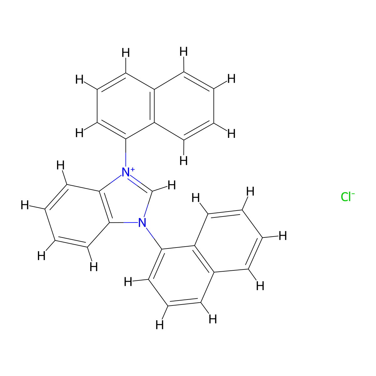 1,3-DI(1-Naphthyl)-1H-benzo[D]imidazol-3-ium chloride molecular structure, CAS 1426585-80-9