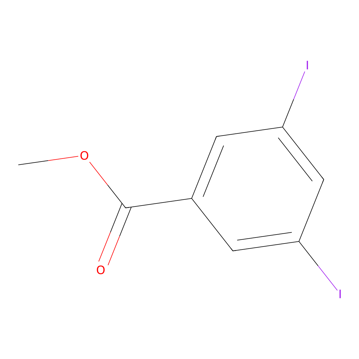 Methyl 3,5-diiodobenzoate molecular structure, CAS 14266-19-4