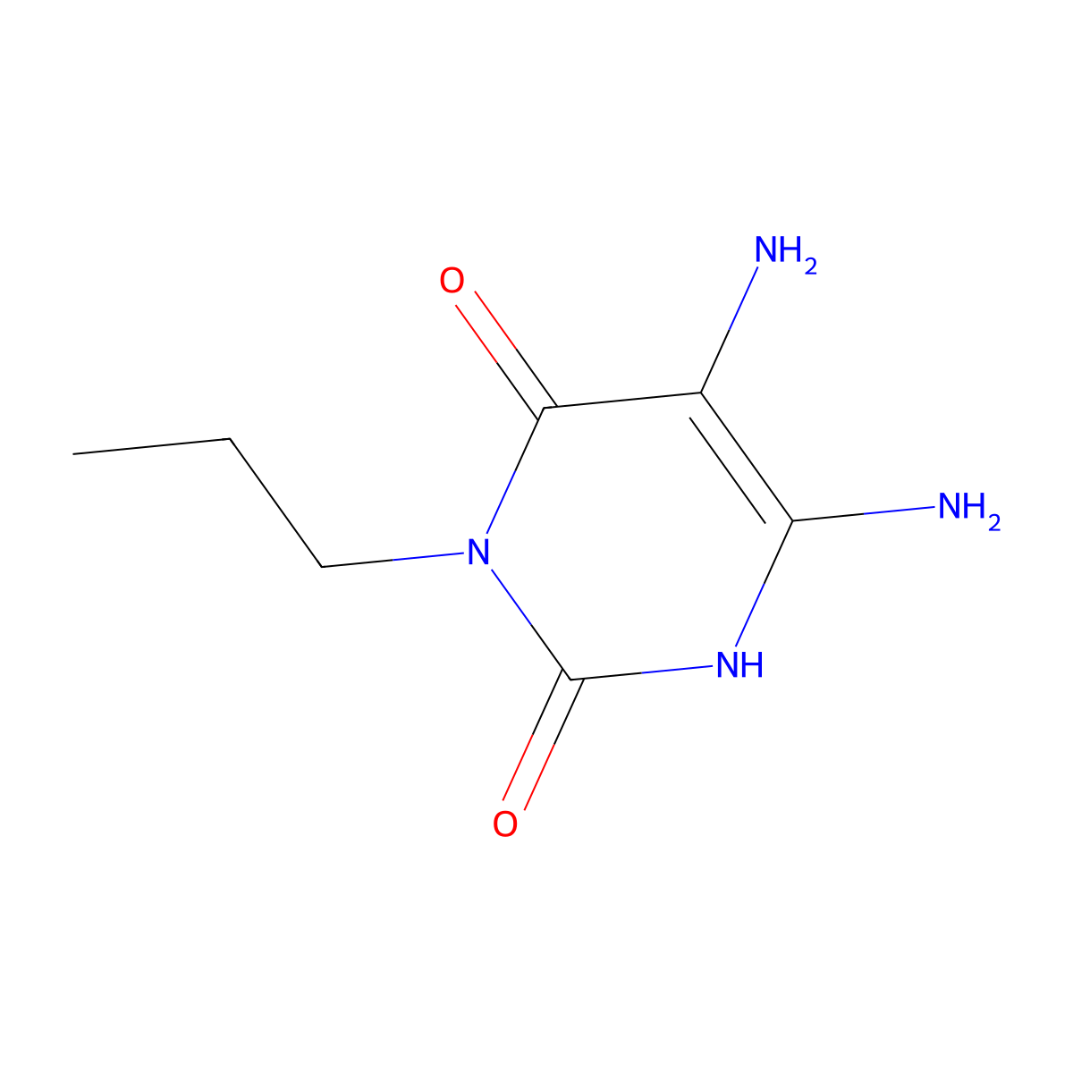 5,6-Diamino-3-propylpyrimidine-2,4(1H,3H)-dione molecular structure, CAS 142665-13-2