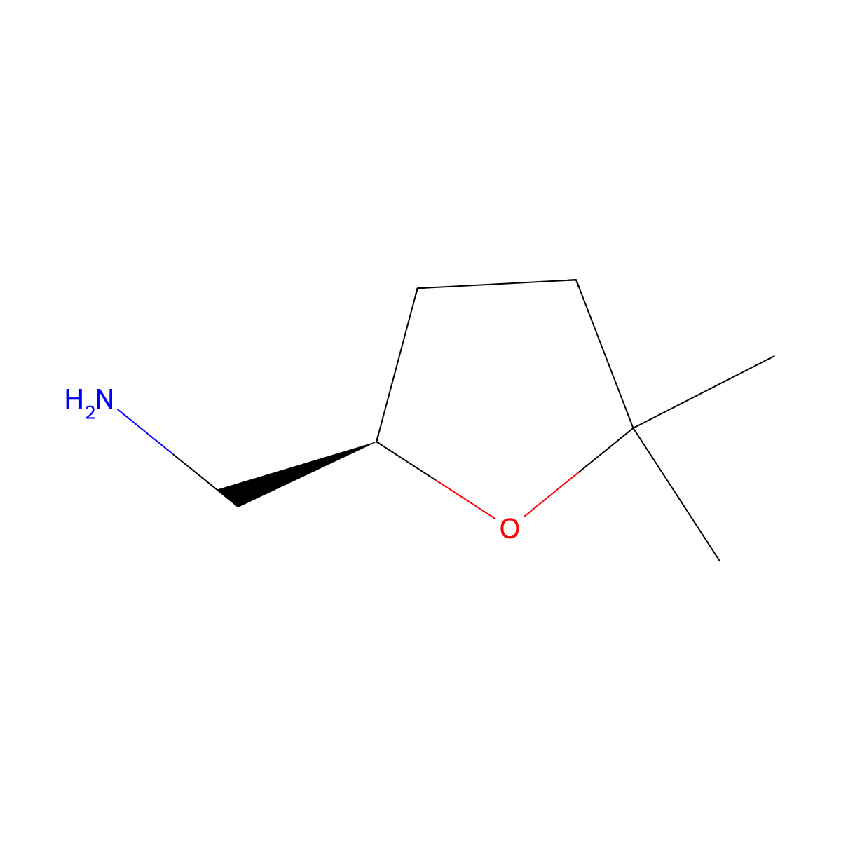 [(2R)-5,5-Dimethyloxolan-2-yl]methanamine molecular structure, CAS 1426650-75-0