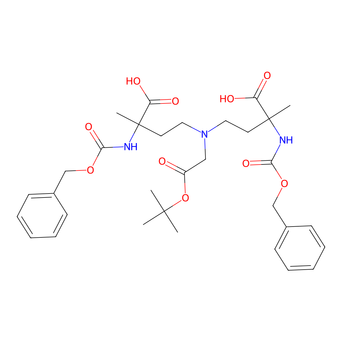 2,2'-(2-tert-Butoxy-2-oxoethylazanediyl)bis(ethane-2,1-diyl) bis(2-(benzyloxycarbonylamino)propanoate) molecular structure, CAS 1426654-39-8