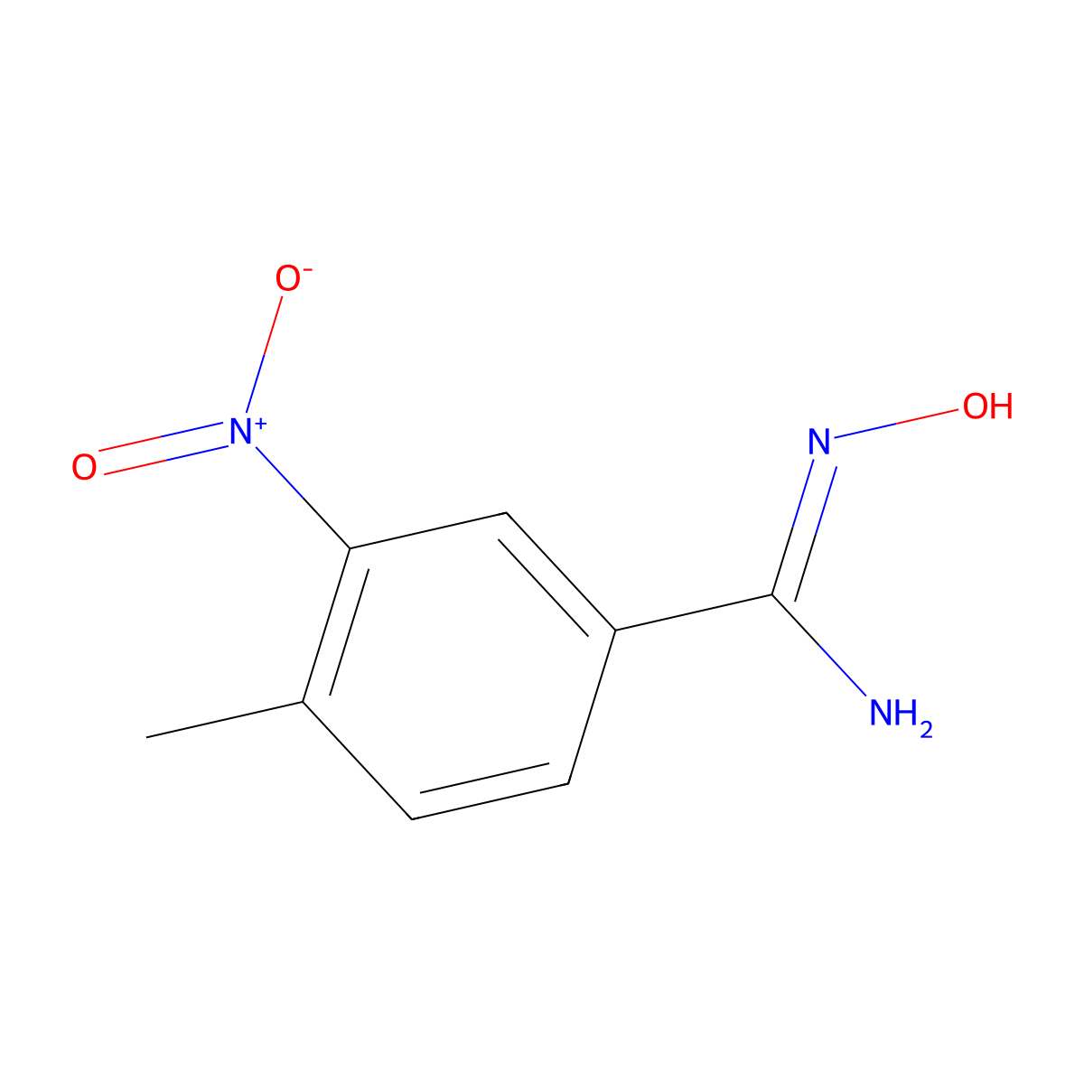 4-Methyl-3-nitrobenzamidoxime molecular structure, CAS 1426671-13-7