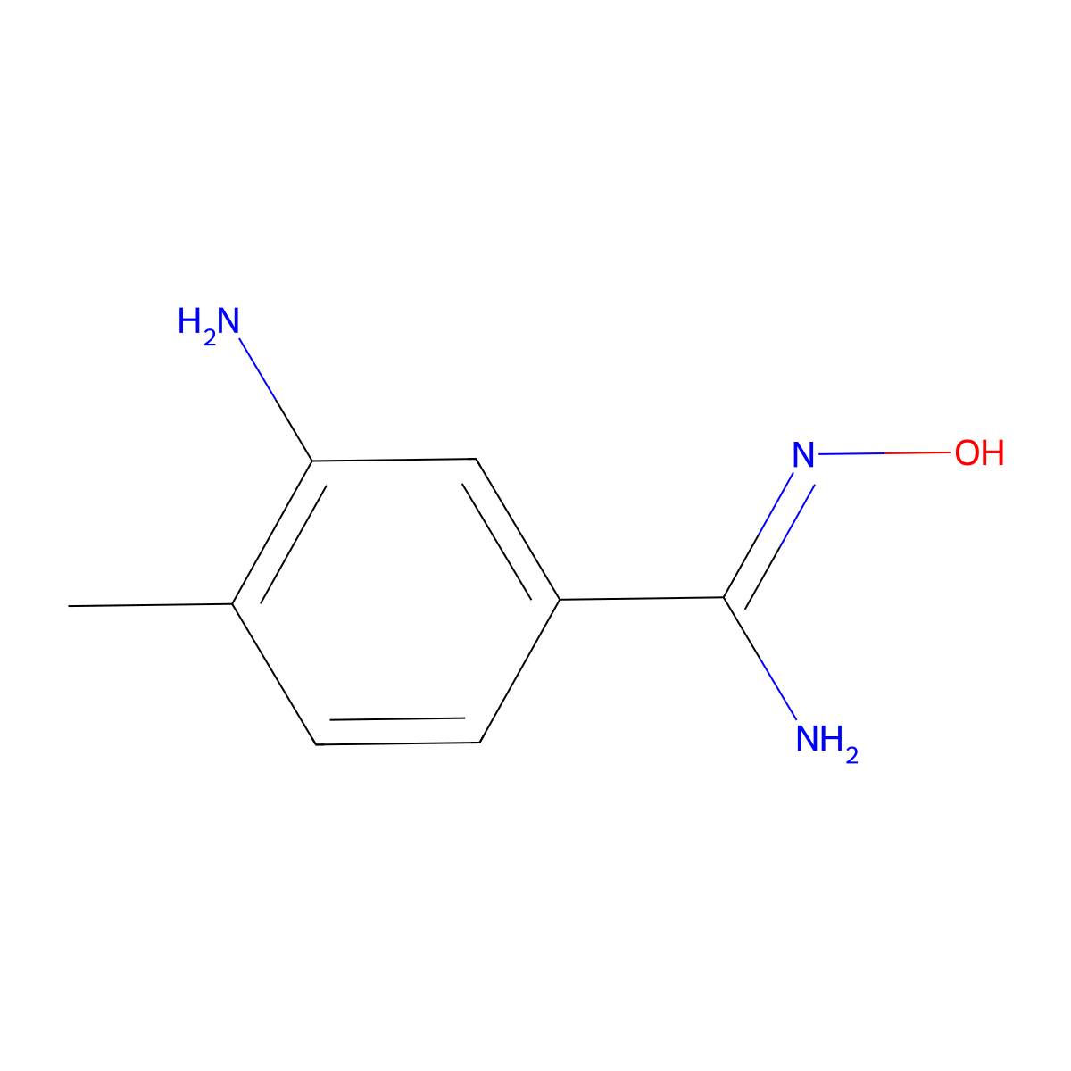 3-Amino-N-hydroxy-4-methylbenzenecarboximidamide molecular structure, CAS 1426671-14-8