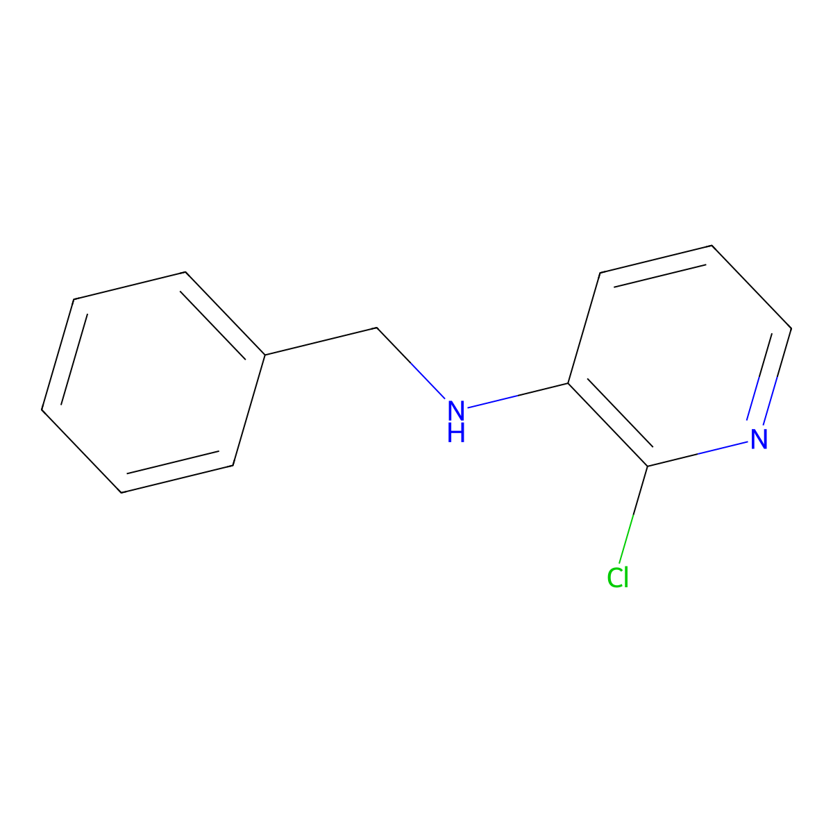 N-benzyl-2-chloropyridin-3-amine molecular structure, CAS 142670-87-9