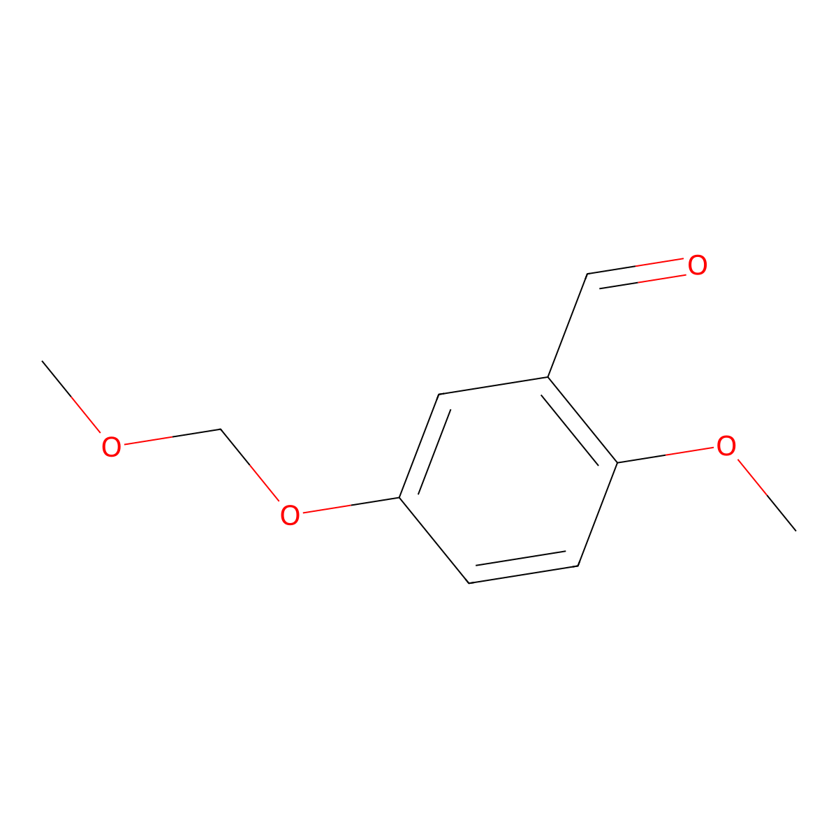2-Methoxy-5-(methoxymethoxy)benzaldehyde molecular structure, CAS 142677-24-5
