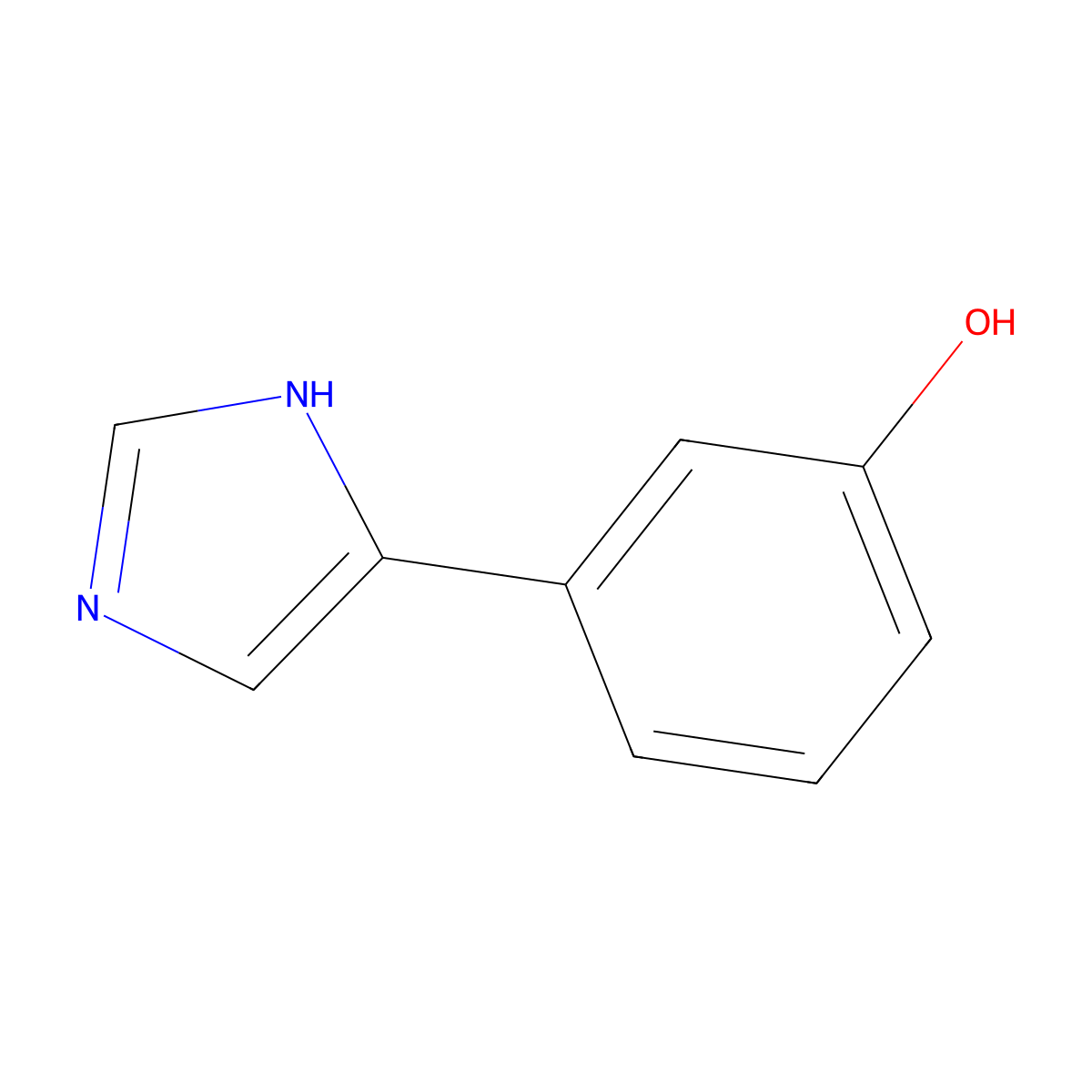 3-(1H-imidazol-4-yl)phenol molecular structure, CAS 142677-42-7