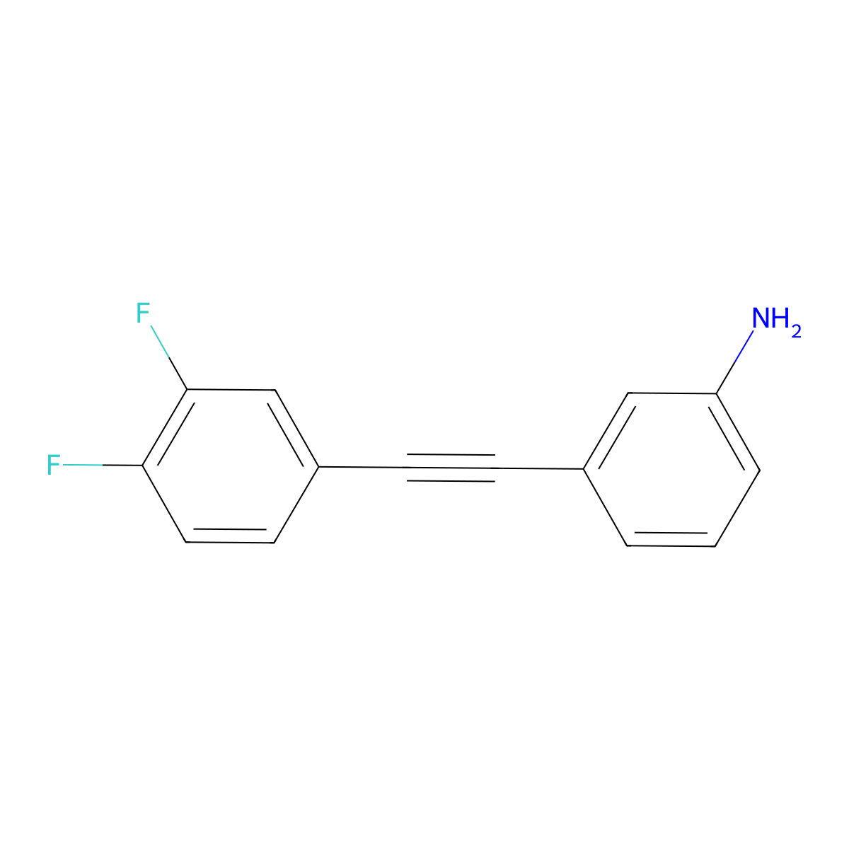 3-(3,4-Difluoro-phenylethynyl)-phenylamine molecular structure, CAS 142678-68-0