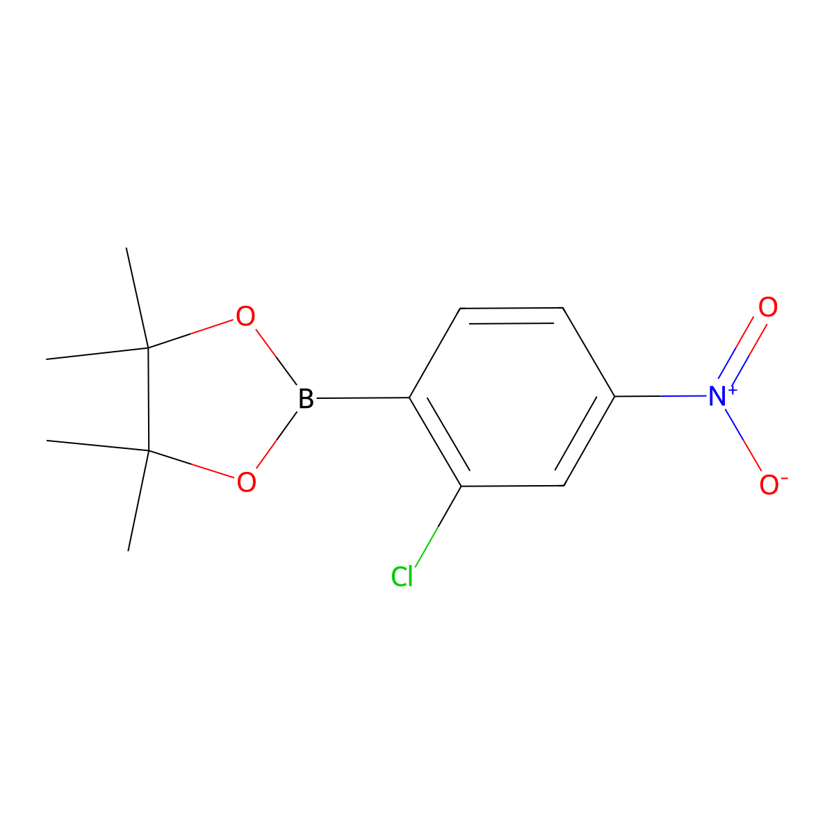 2-(2-Chloro-4-nitrophenyl)-4,4,5,5-tetramethyl-1,3,2-dioxaborolane molecular structure, CAS 1426804-80-9