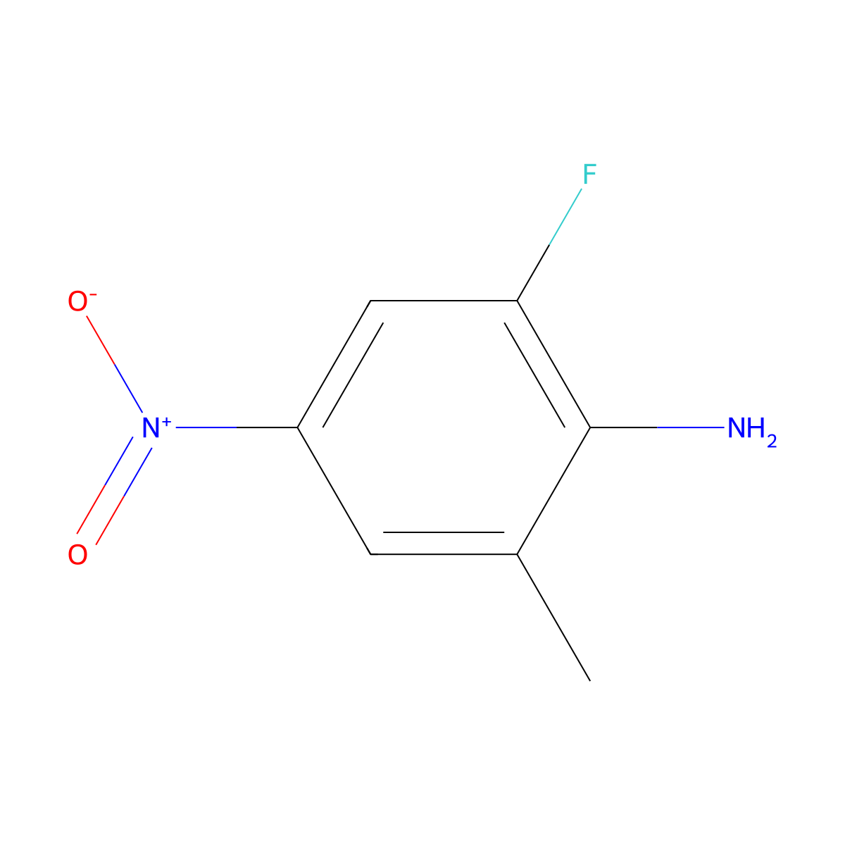 2-Fluoro-6-methyl-4-nitroaniline molecular structure, CAS 1426805-91-5