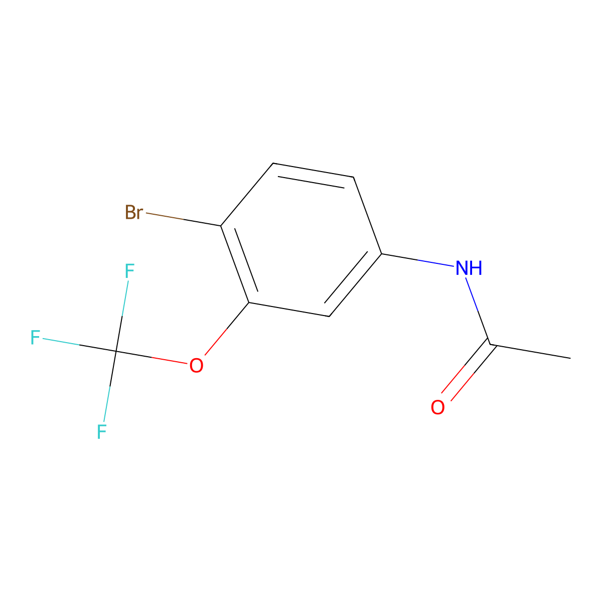 N-(4-Bromo-3-(trifluoromethoxy)phenyl)acetamide molecular structure, CAS 1426805-97-1