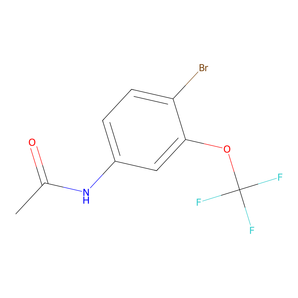 N-(4-Bromo-3-(trifluoromethoxy)phenyl)acetamide molecular structure, CAS 1426805-97-1
