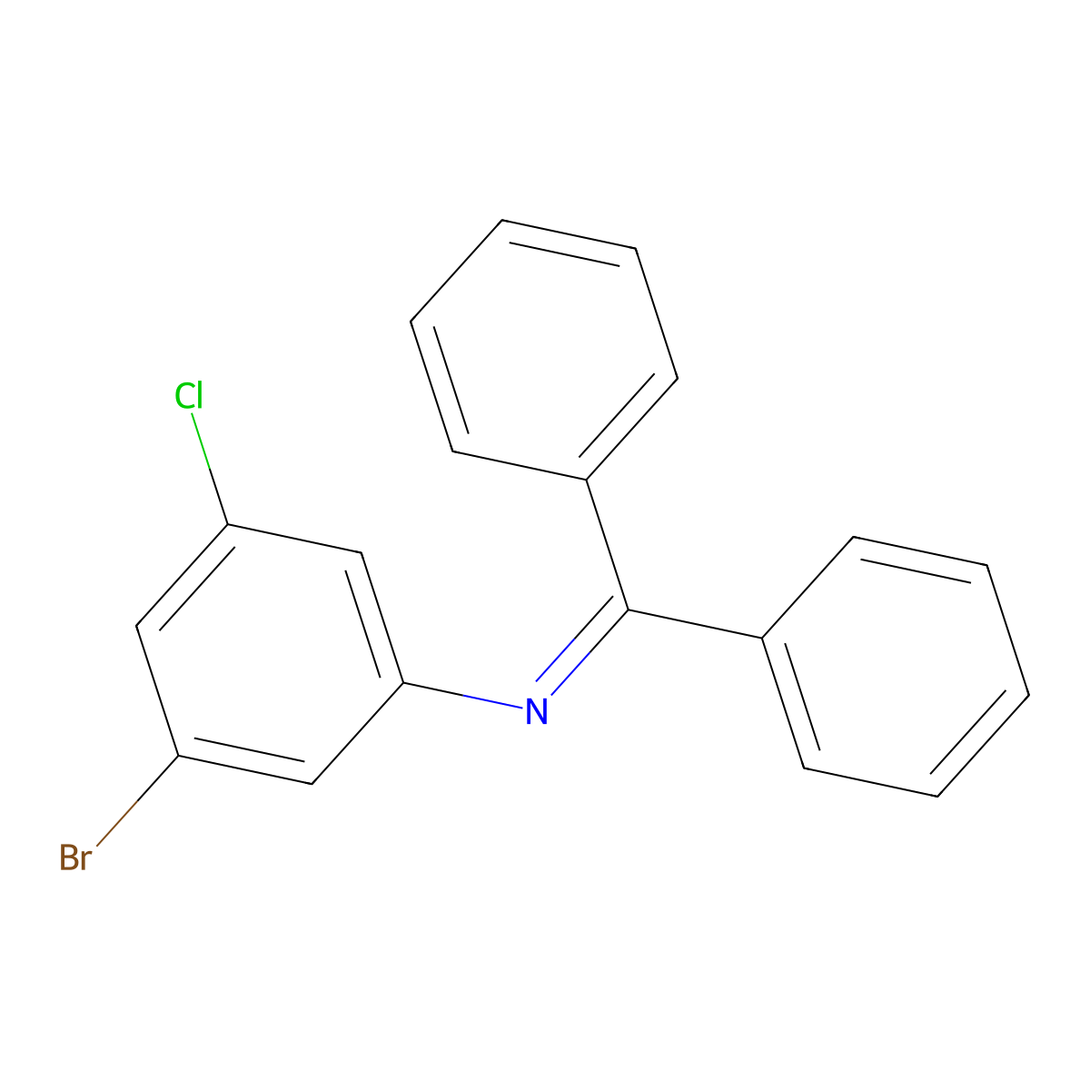 3-bromo-5-chloro-N-(diphenylmethylene)aniline molecular structure, CAS 1426806-66-7