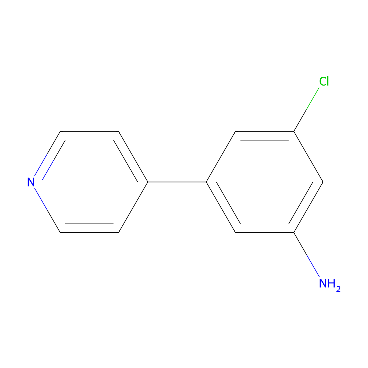 3-Chloro-5-(pyridin-4-yl)aniline molecular structure, CAS 1426806-67-8