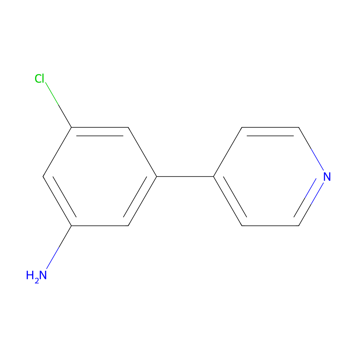 3-Chloro-5-(pyridin-4-yl)aniline molecular structure, CAS 1426806-67-8
