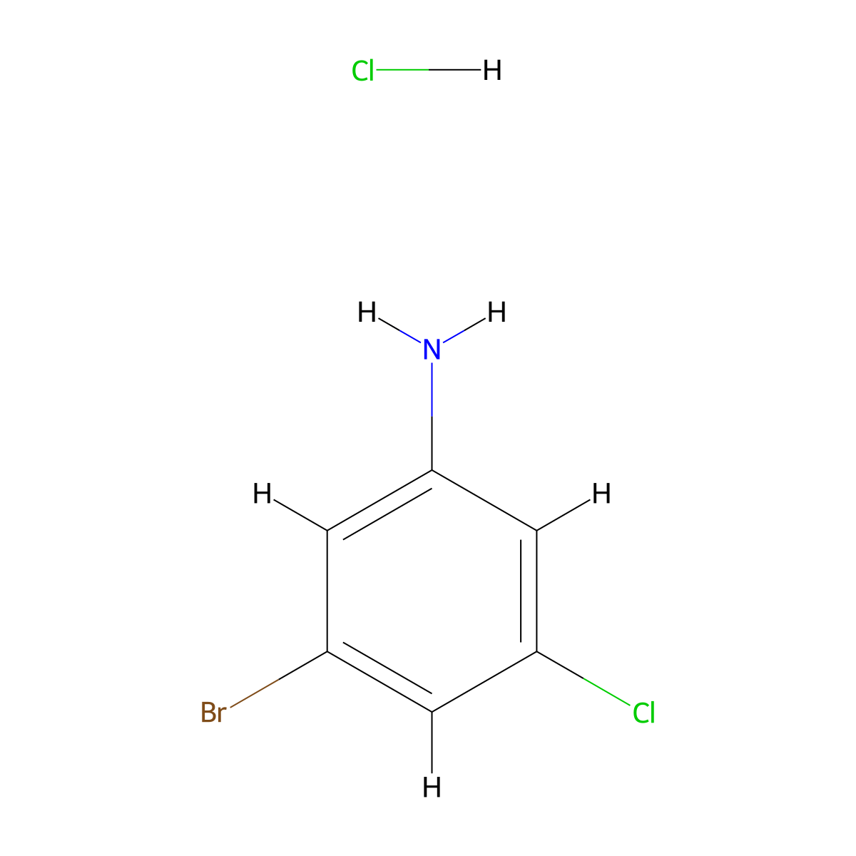 3-Bromo-5-chloroaniline hydrochloride molecular structure, CAS 1426806-77-0