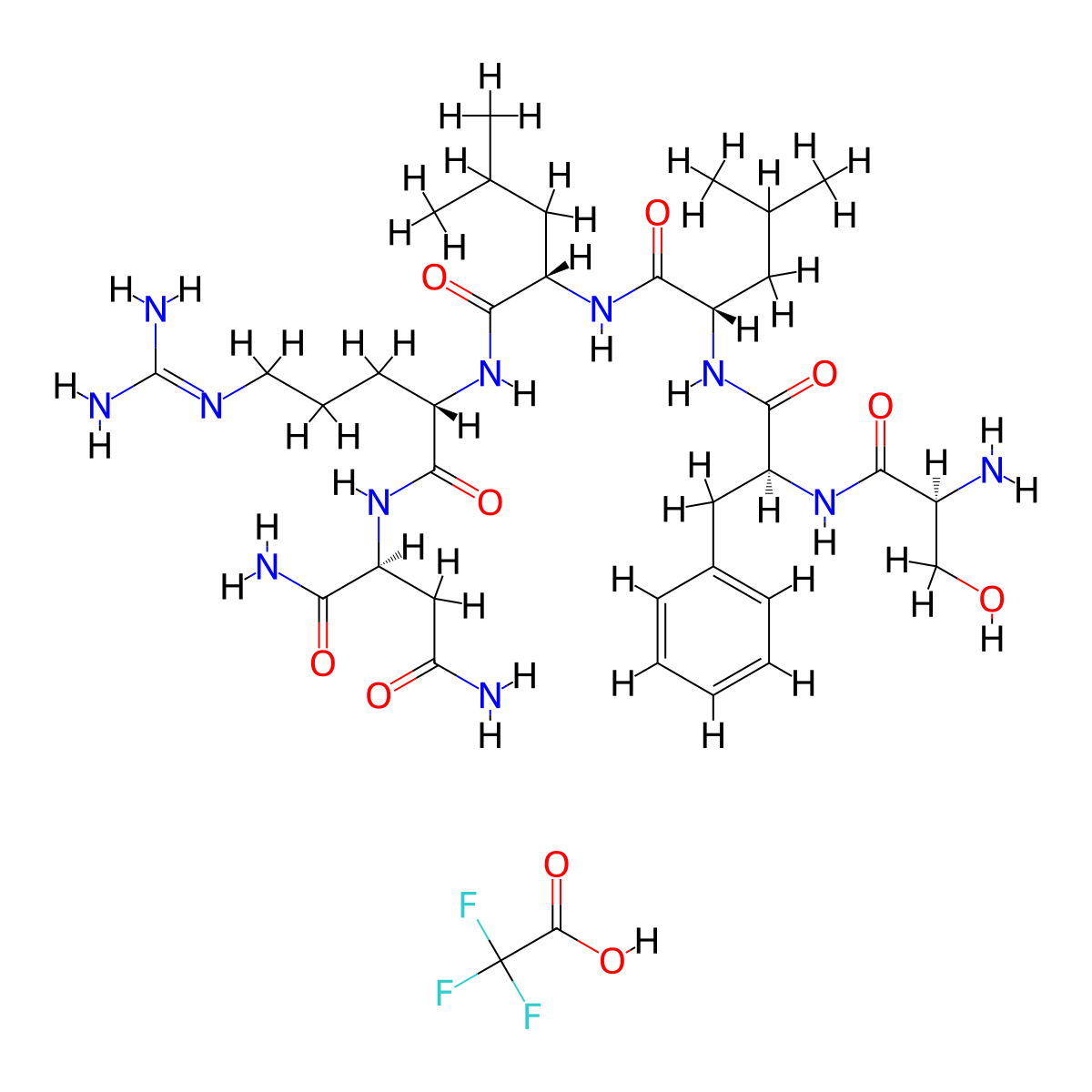 TRAP-6 amide TFA molecular structure, CAS 1426807-16-0