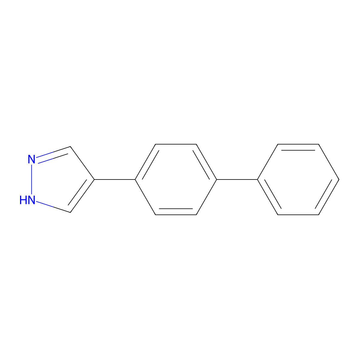 4-(4-phenylphenyl)-1H-pyrazole molecular structure, CAS 1426819-78-4