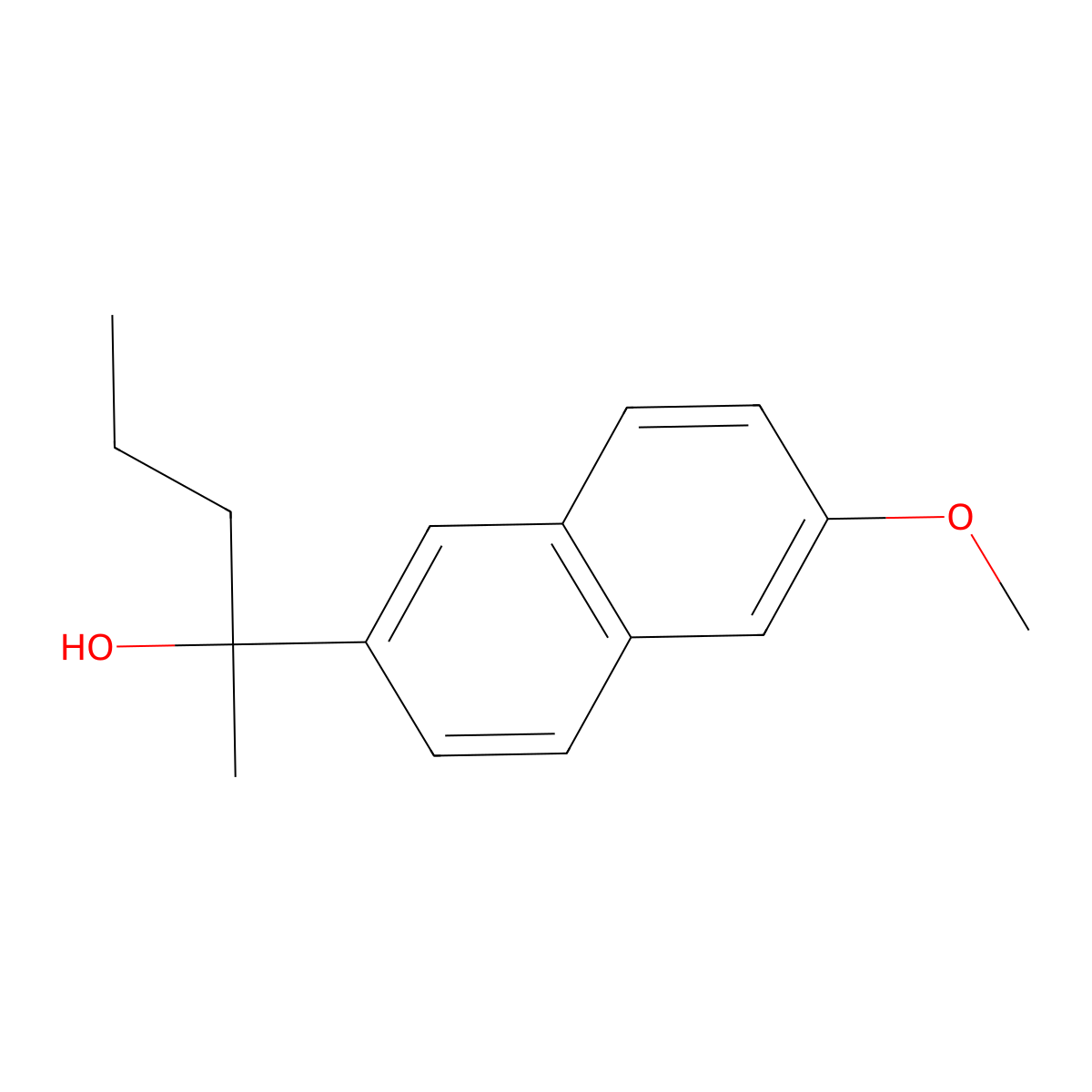 2-(6-Methoxy-2-naphthyl)-2-pentanol molecular structure, CAS 1426819-96-6