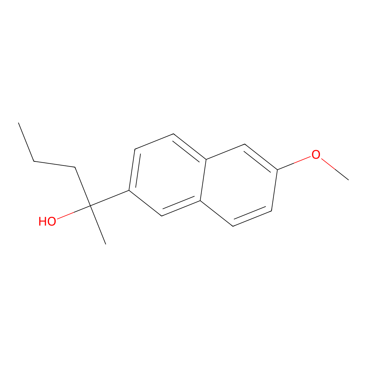 2-(6-Methoxy-2-naphthyl)-2-pentanol molecular structure, CAS 1426819-96-6