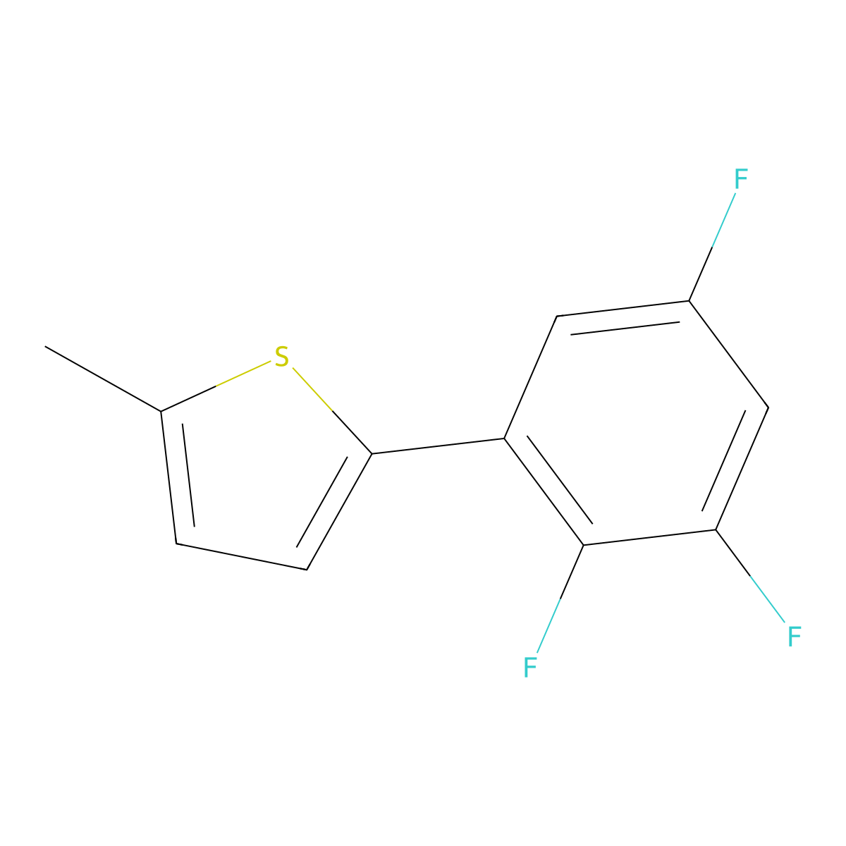 2-Methyl-5-(2,3,5-trifluorophenyl)thiophene molecular structure, CAS 1426829-16-4