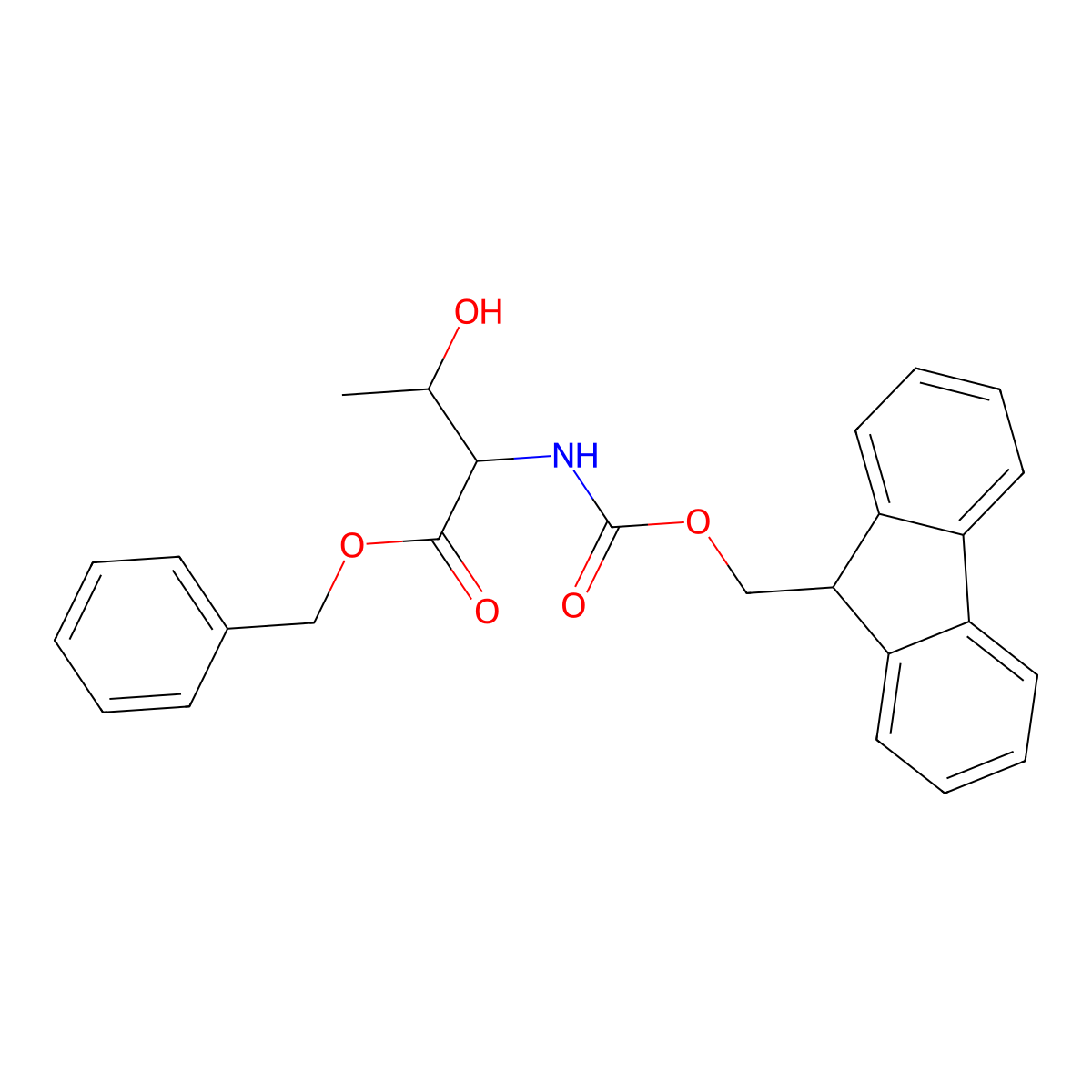 benzyl (2S,3S)-2-({[(9H-fluoren-9-yl)methoxy]carbonyl}amino)-3-hydroxybutanoate molecular structure, CAS 1426832-56-5