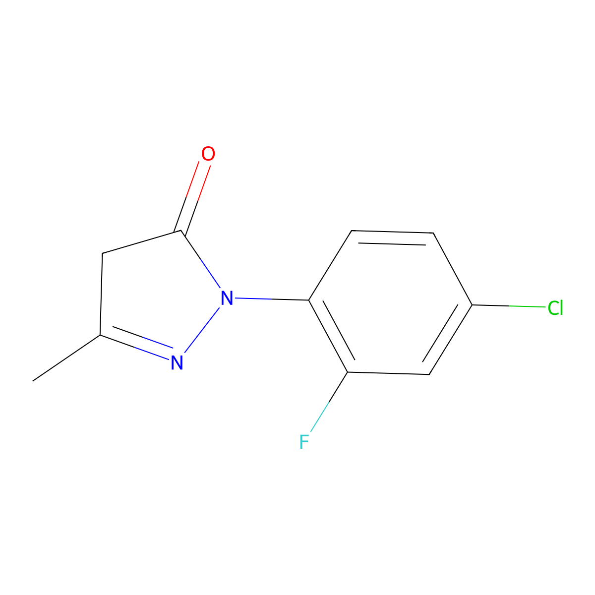 2-(4-Chloro-2-fluorophenyl)-5-methyl-2,4-dihydro-3h-pyrazol-3-one molecular structure, CAS 1426842-76-3