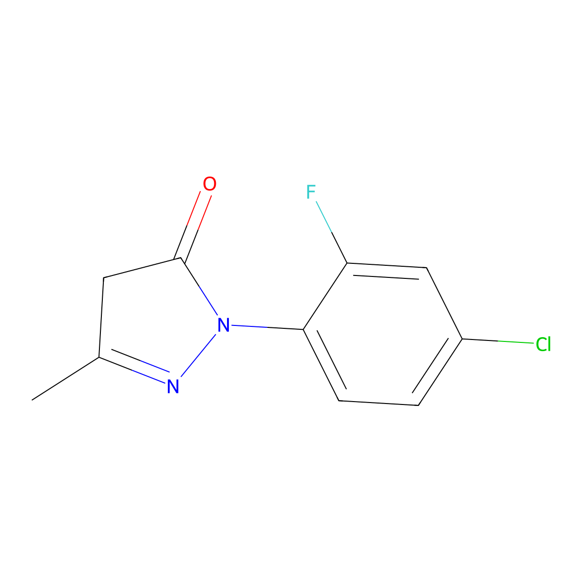2-(4-Chloro-2-fluorophenyl)-5-methyl-2,4-dihydro-3h-pyrazol-3-one molecular structure, CAS 1426842-76-3