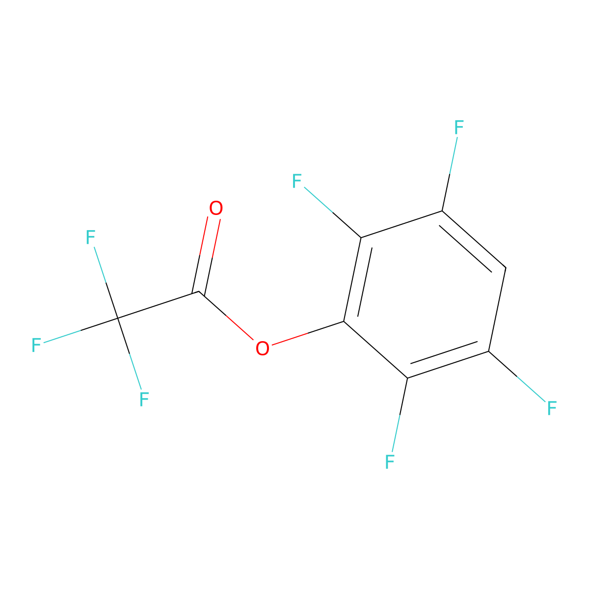 2,3,5,6-Tetrafluorophenyl trifluoroacetate molecular structure, CAS 142685-25-4