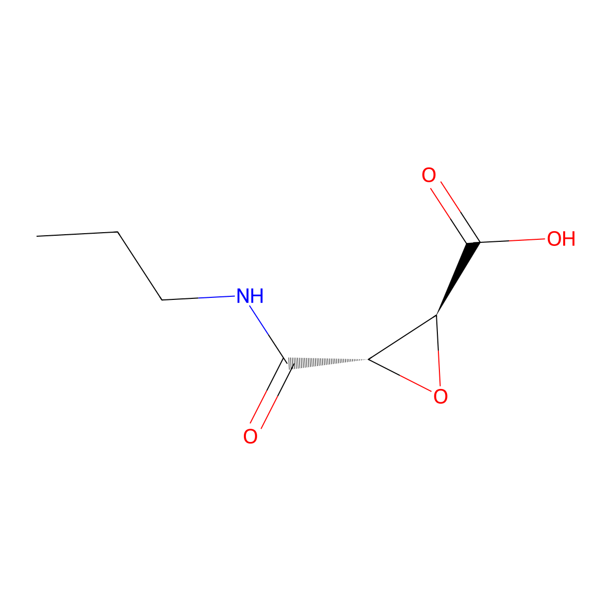 (2S,3S)-3-(propylcarbamoyl)oxirane-2-carboxylic acid molecular structure, CAS 142685-89-0