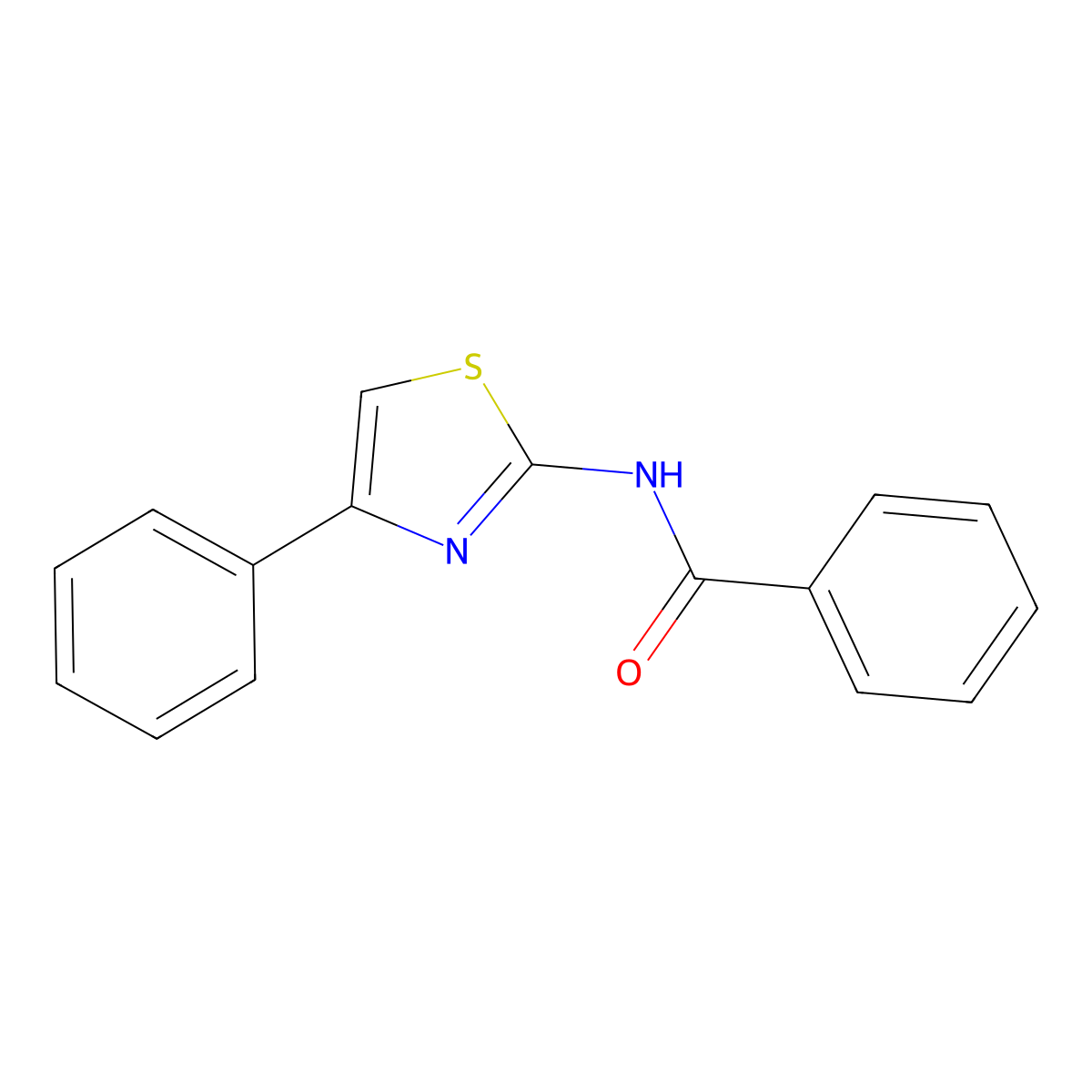 N-(4-Phenyl-thiazol-2-yl)-benzamide molecular structure, CAS 14269-45-5