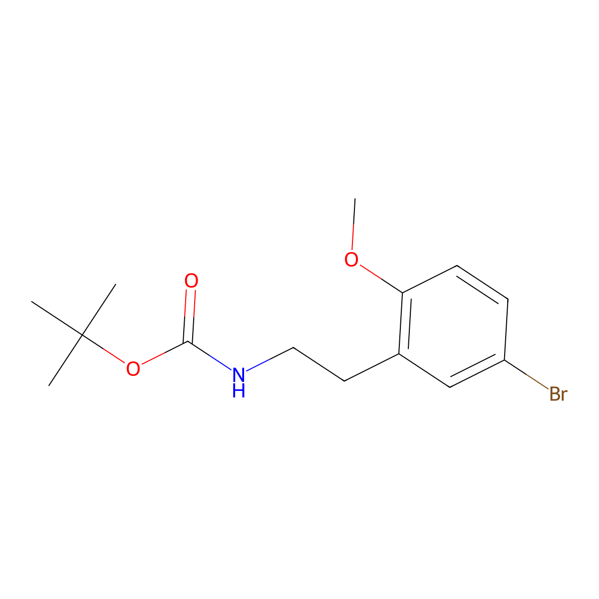 tert-butyl N-[2-(5-bromo-2-methoxyphenyl)ethyl]carbamate molecular structure, CAS 1426914-04-6