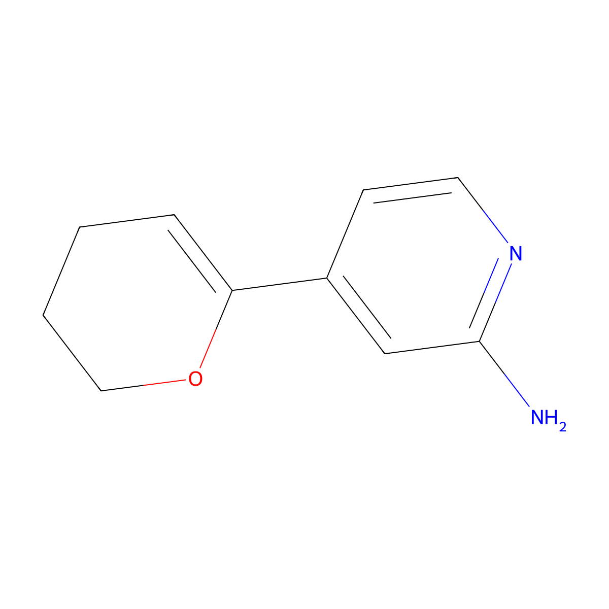 4-(3,4-dihydro-2H-pyran-6-yl)pyridin-2-amine molecular structure, CAS 1426921-52-9