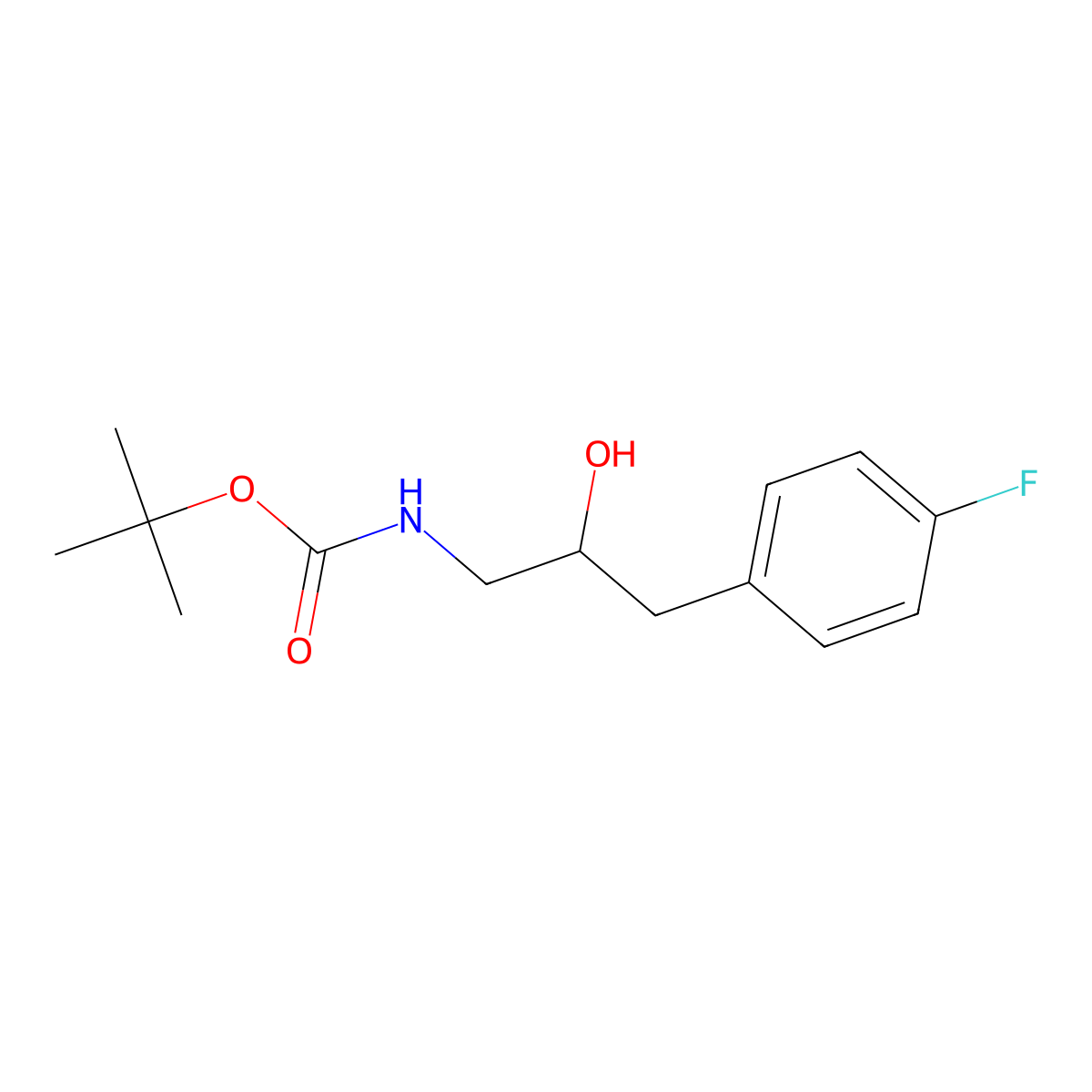 tert-butyl N-[3-(4-fluorophenyl)-2-hydroxypropyl]carbamate molecular structure, CAS 1426928-79-1