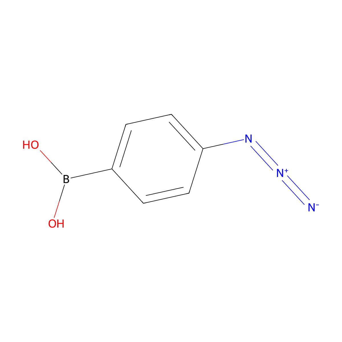 (4-Azidophenyl)boronic acid molecular structure, CAS 1426938-62-6