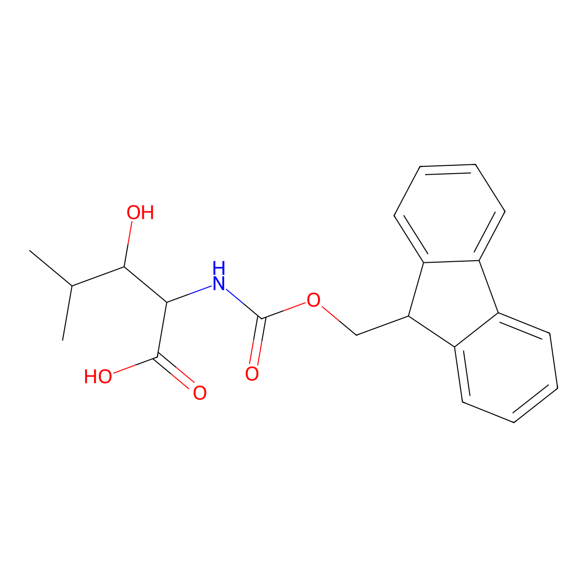 N-[(9H-Fluoren-9-ylmethoxy)carbonyl]-3-hydroxyleucine molecular structure, CAS 1426953-65-2