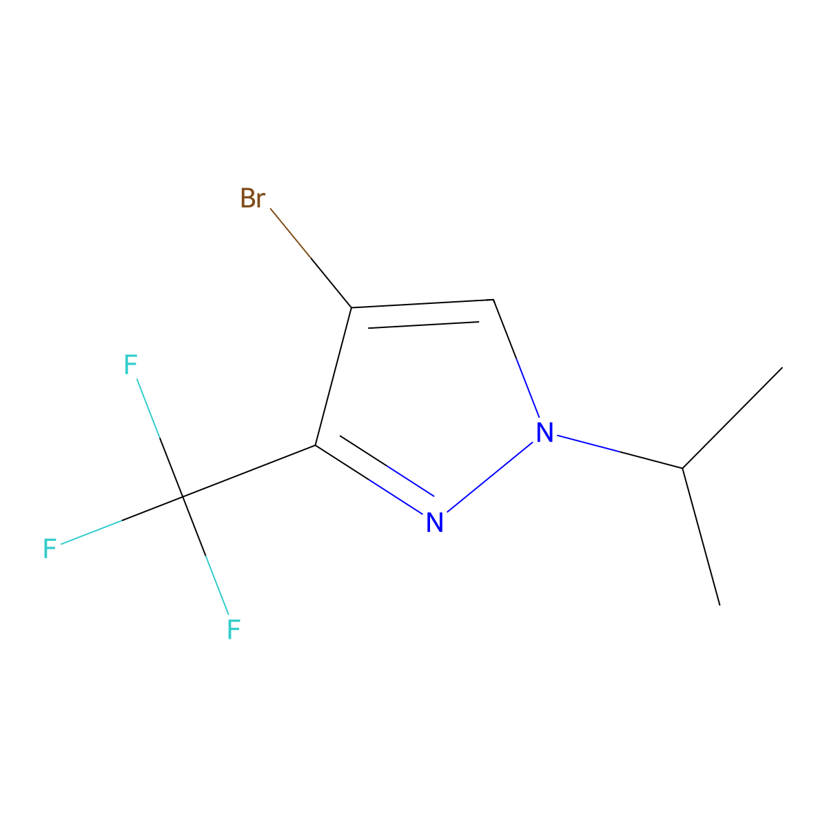 4-Bromo-1-isopropyl-3-(trifluoromethyl)pyrazole molecular structure, CAS 1426958-33-9