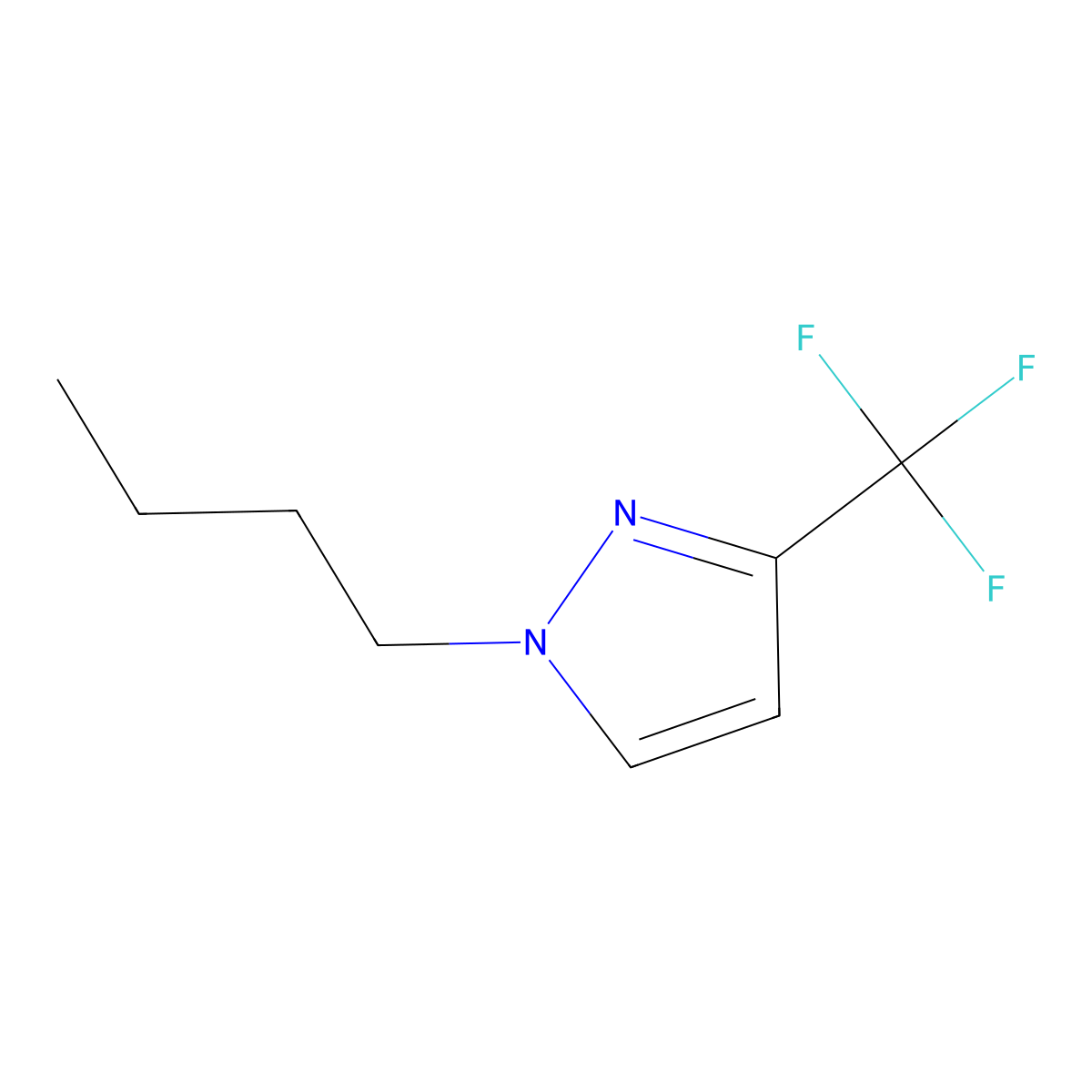 1-Butyl-3-(trifluoromethyl)pyrazole molecular structure, CAS 1426958-36-2