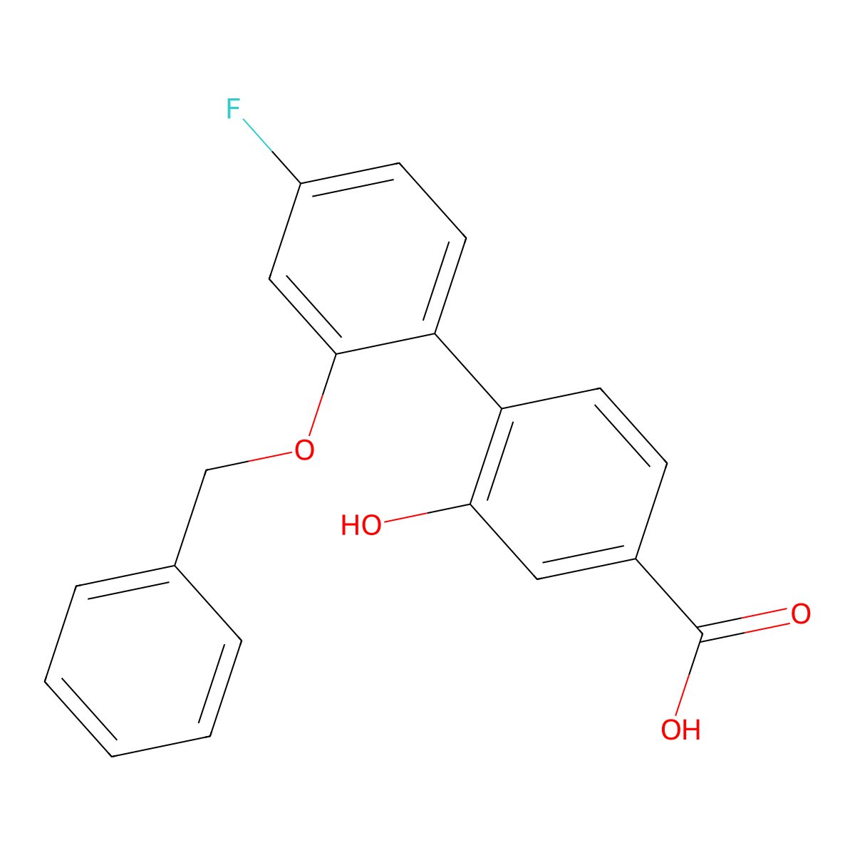 4-[2-(Benzyloxy)-4-fluorophenyl]-3-hydroxybenzoic acid molecular structure, CAS 1426958-39-5