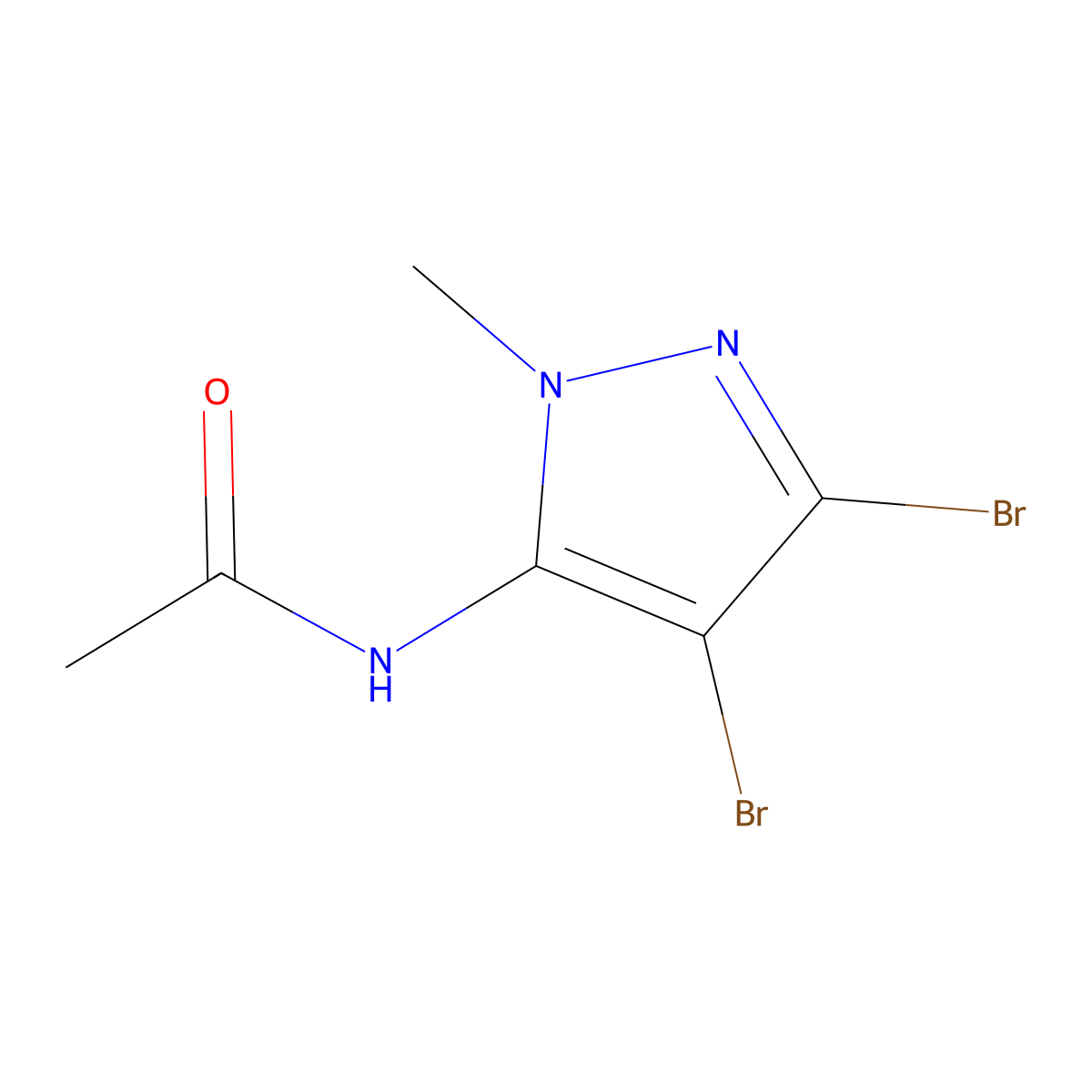 N-(4,5-Dibromo-2-methylpyrazol-3-YL)acetamide molecular structure, CAS 1426958-44-2