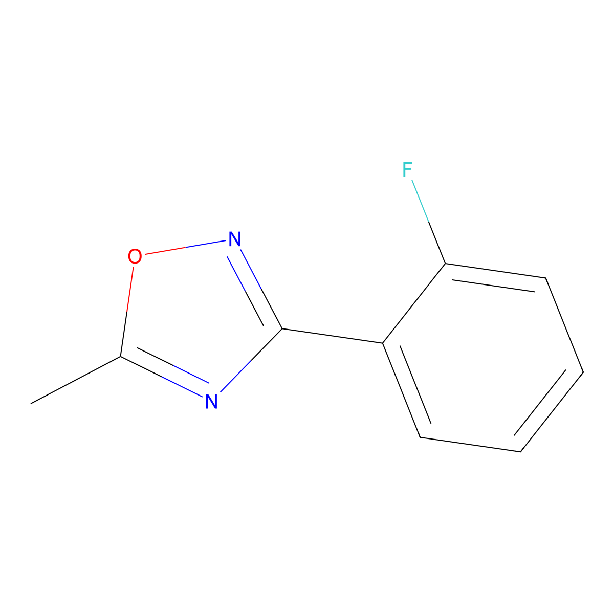 3-(2-Fluorophenyl)-5-methyl-1,2,4-oxadiazole molecular structure, CAS 1426958-50-0