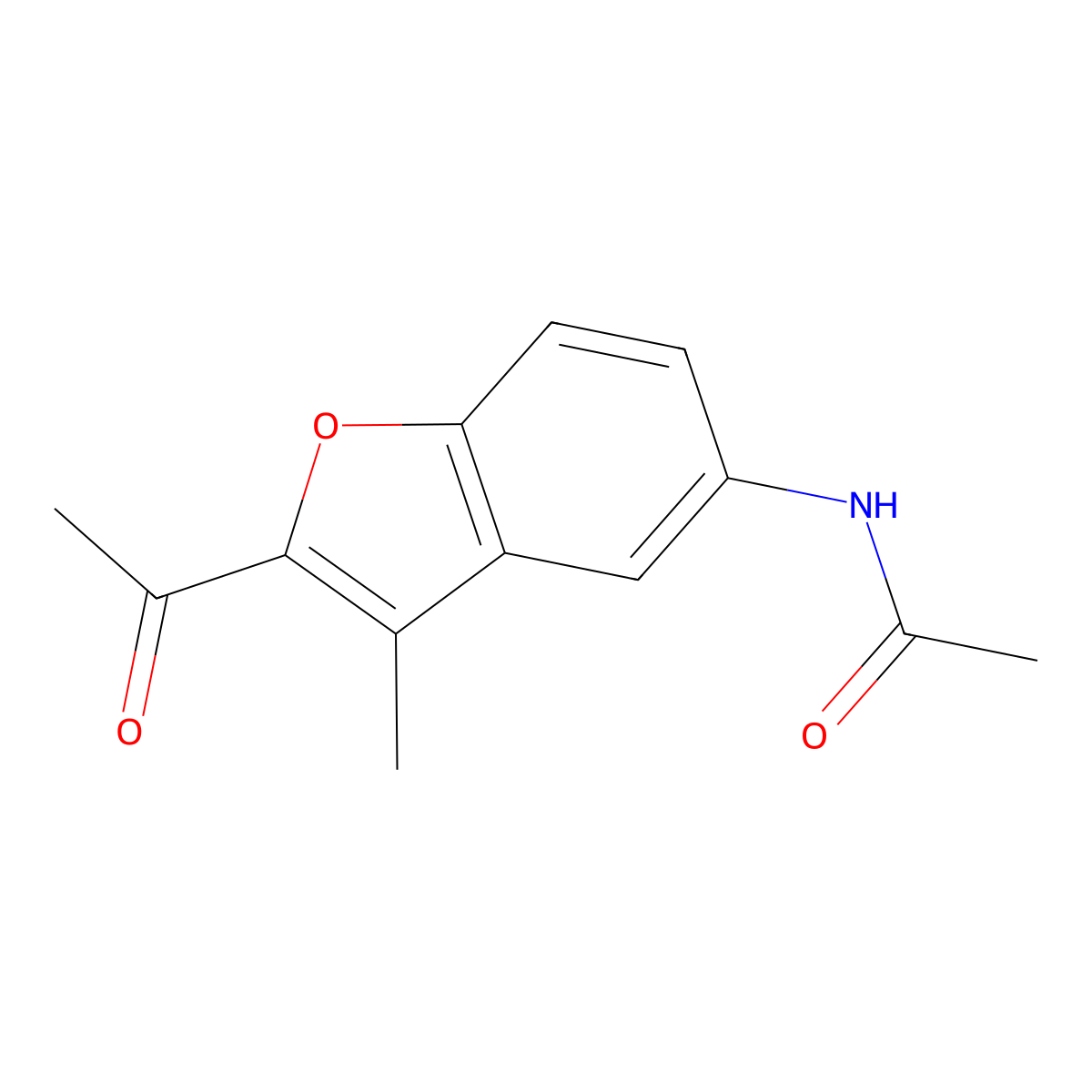 N-(2-Acetyl-3-methylbenzofuran-5-YL)acetamide molecular structure, CAS 1426962-09-5