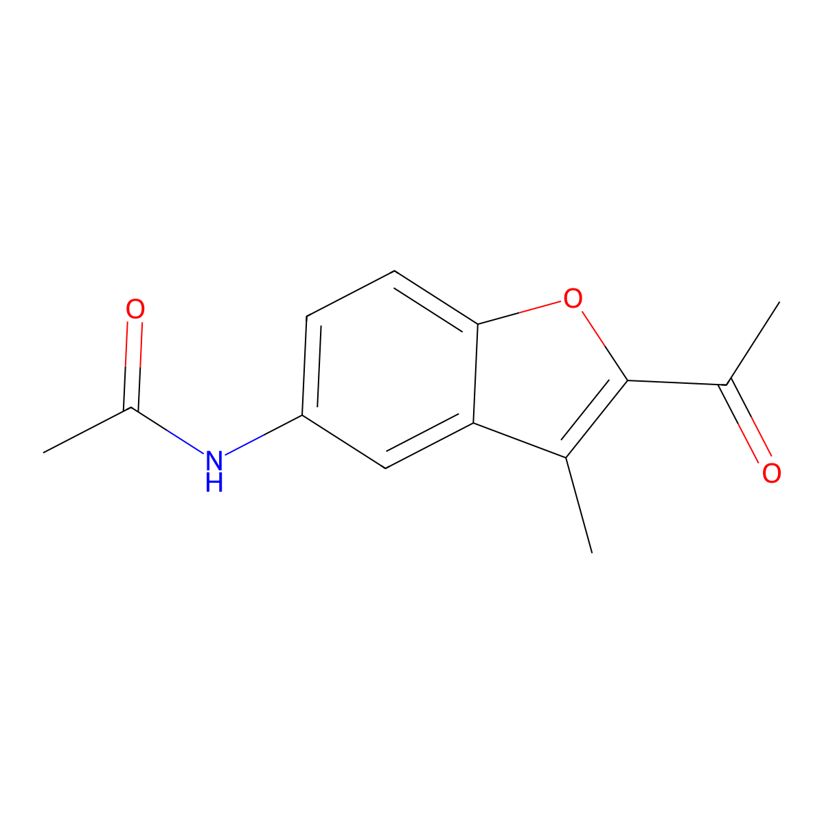 N-(2-Acetyl-3-methylbenzofuran-5-YL)acetamide molecular structure, CAS 1426962-09-5