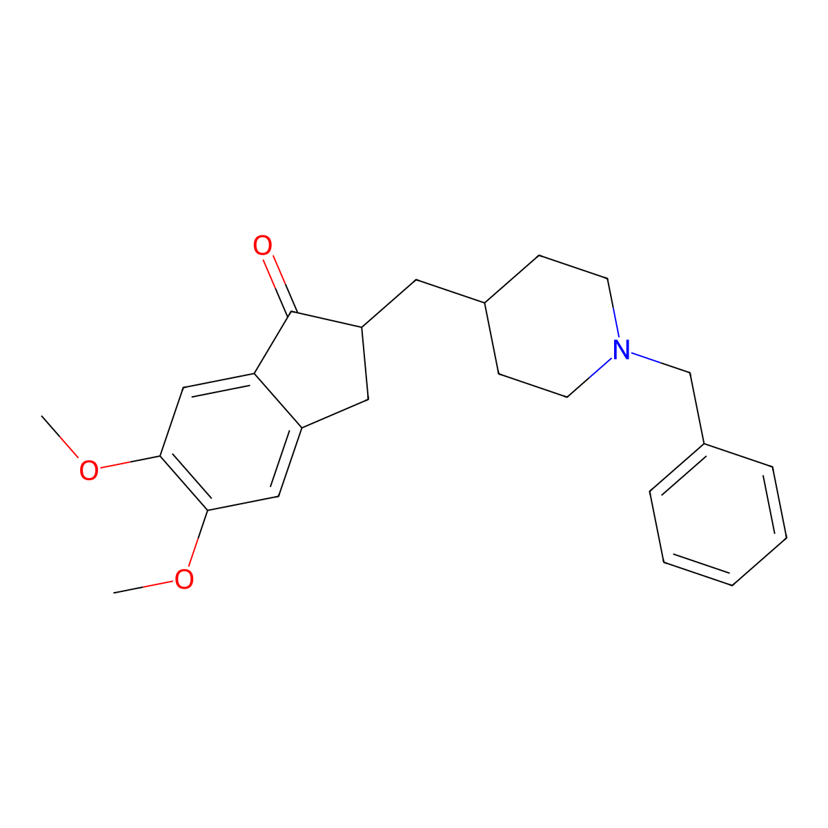 (R)-donepezil molecular structure, CAS 142698-19-9