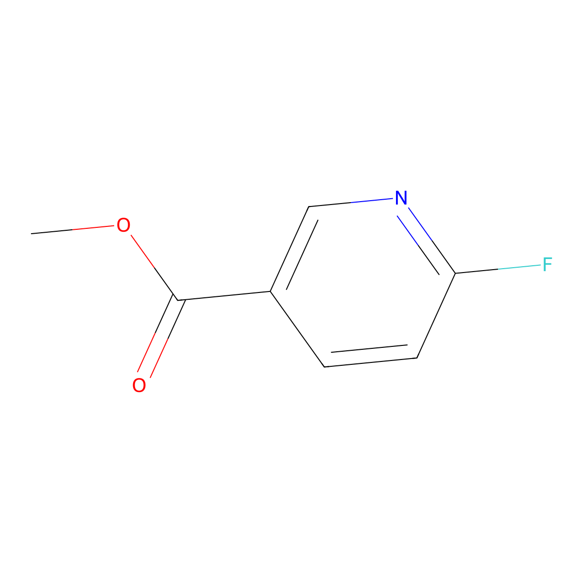 Methyl 6-fluoropyridine-3-carboxylate molecular structure, CAS 1427-06-1
