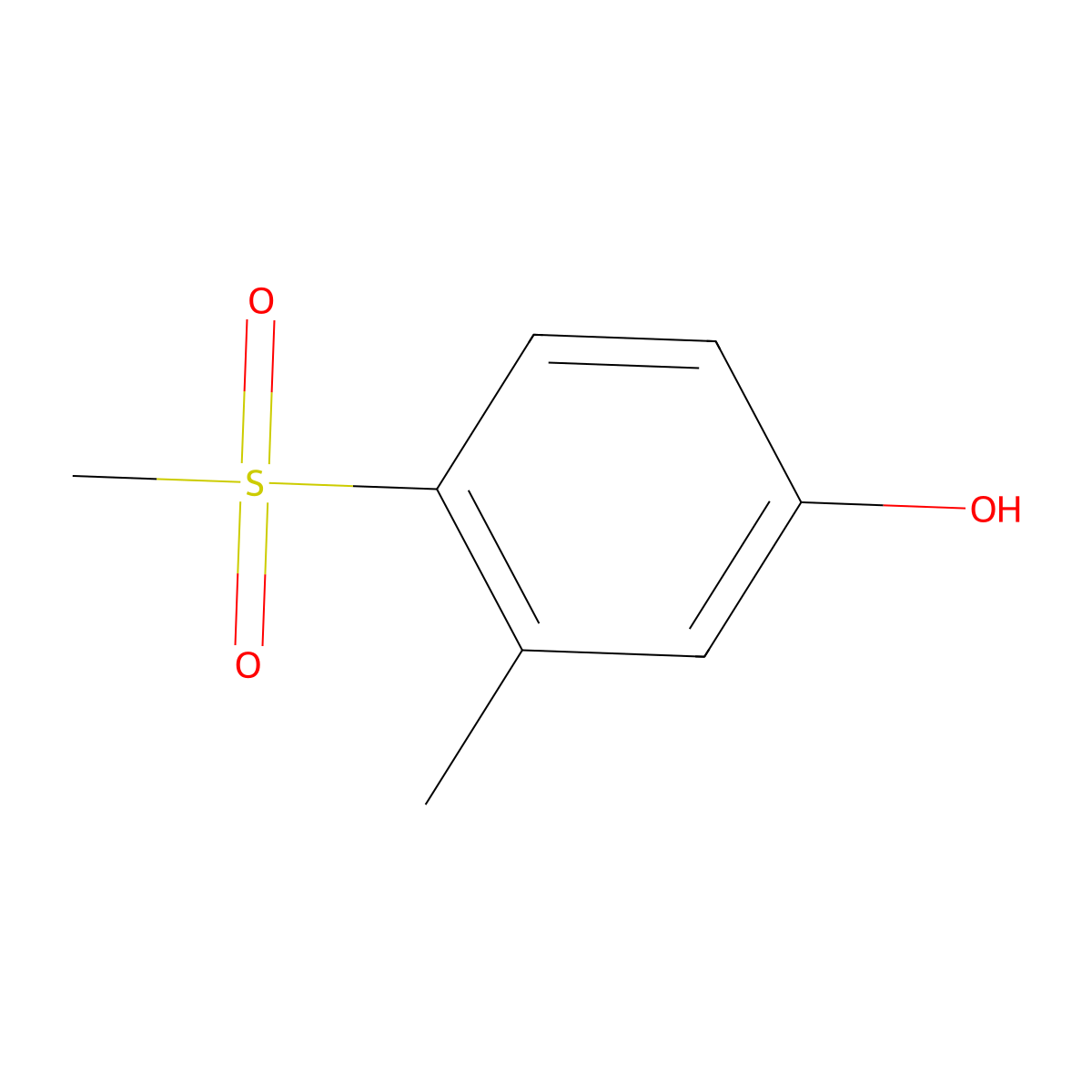 3-Methyl-4-(methylsulfonyl)phenol molecular structure, CAS 14270-40-7