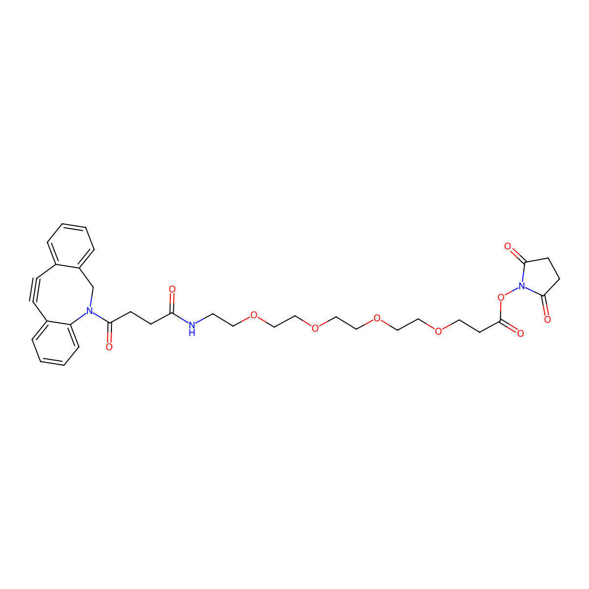 DBCO-PEG4-NHS ester molecular structure, CAS 1427004-19-0