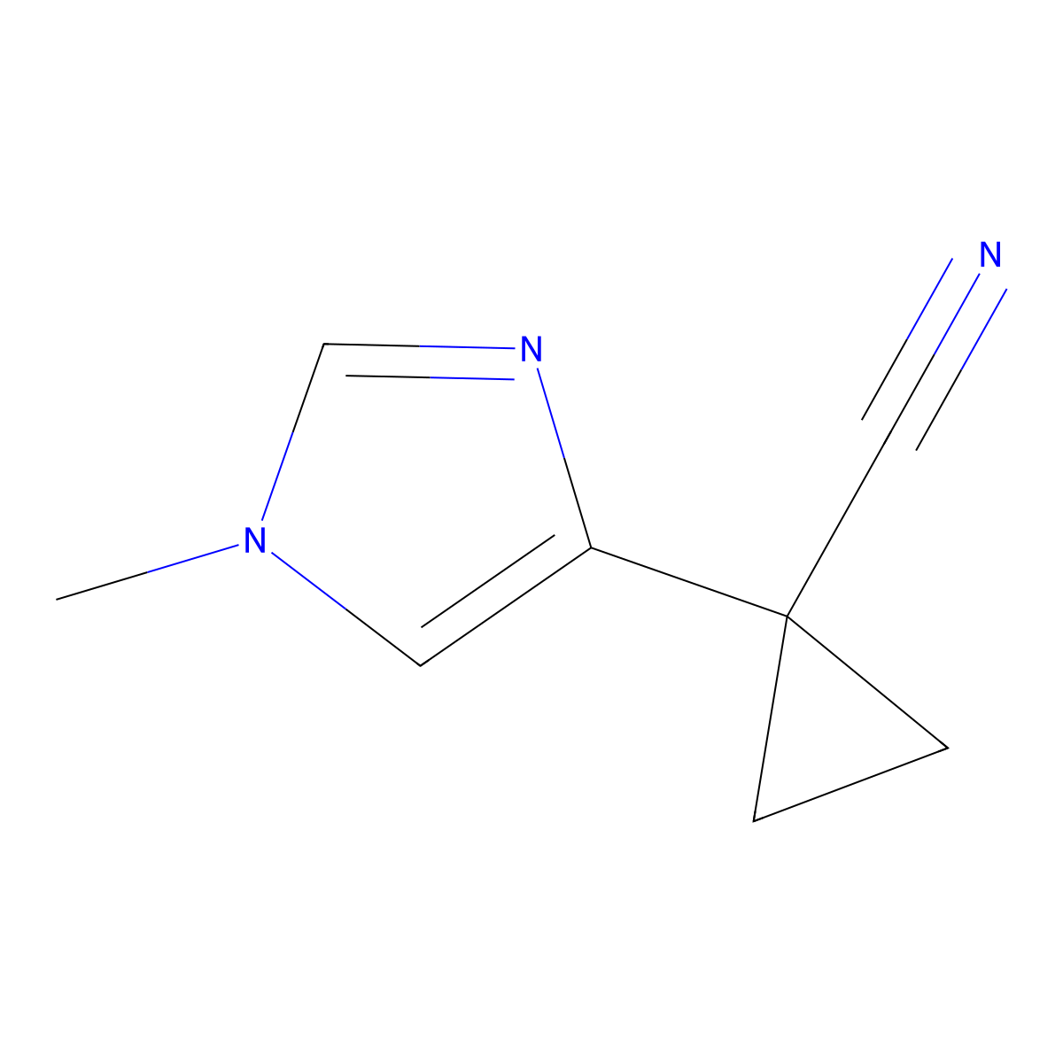 1-(1-Methyl-1h-imidazol-4-yl)cyclopropane-1-carbonitrile molecular structure, CAS 1427010-18-1