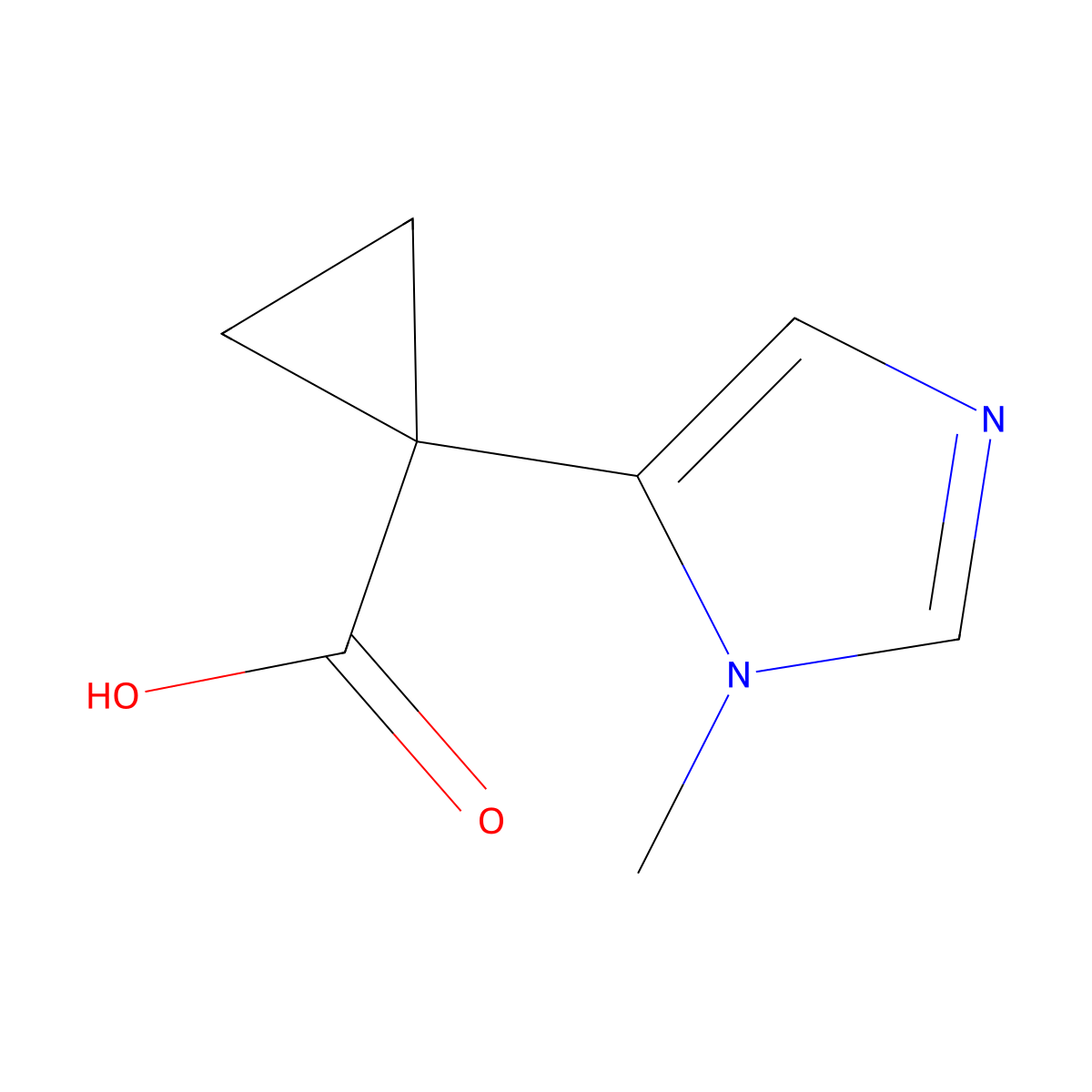 1-(1-Methyl-1h-imidazol-5-yl)cyclopropane-1-carboxylic acid molecular structure, CAS 1427010-21-6