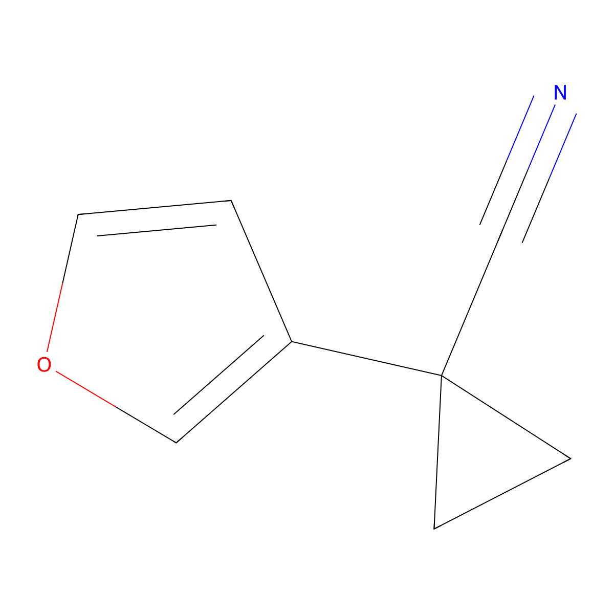 1-(Furan-3-yl)cyclopropane-1-carbonitrile molecular structure, CAS 1427010-41-0