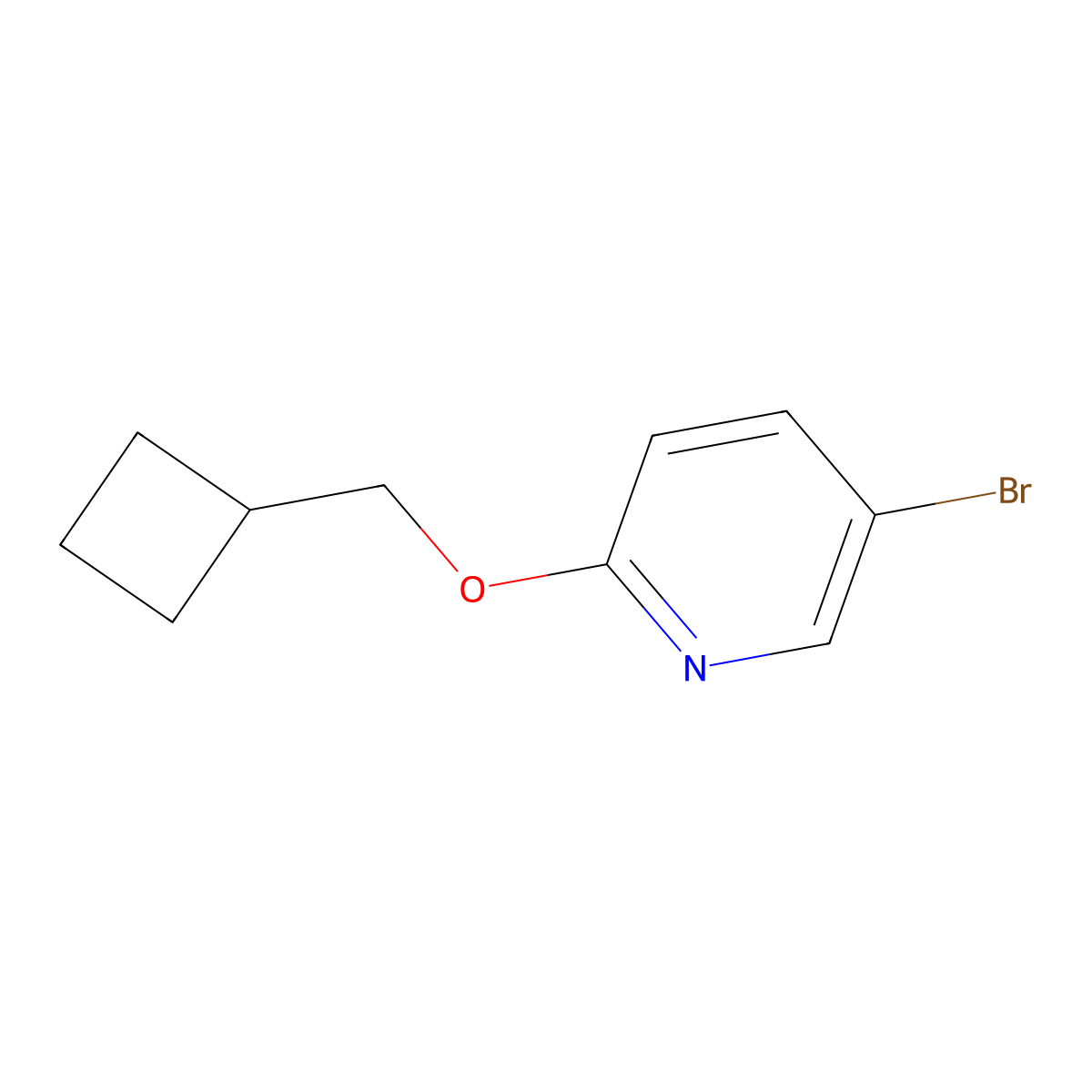 5-Bromo-2-(cyclobutylmethoxy)pyridine molecular structure, CAS 1427010-72-7